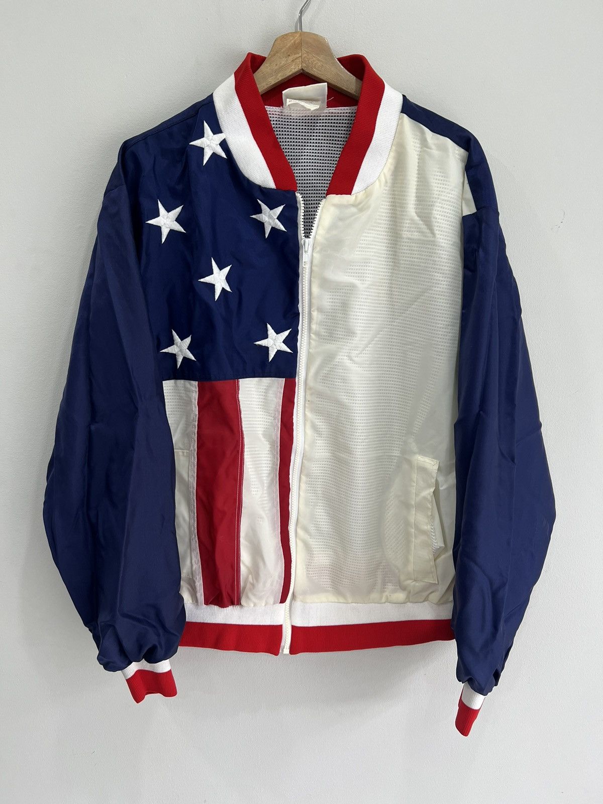 Vintage Vintage 90s Stars And Stripes Jacket Usa American Flag Size US M / EU 48-50 / 2 - 1 Thumbnail