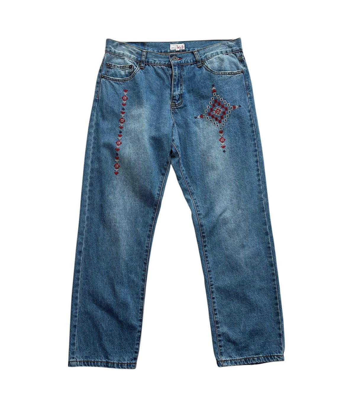 Native Titicaca Embroidery Native Denim Pants Size US 32 / EU 48 - 2 Thumbnail