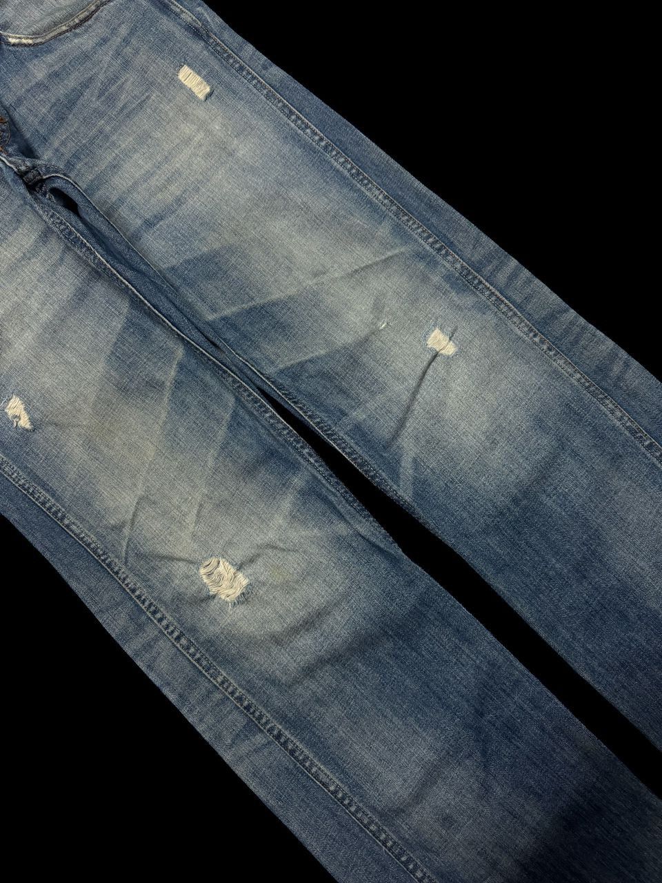 Designer TWIST LEG Insane Bragg Mudwash Faded Distressing Sick Jean Size US 31 - 7 Thumbnail