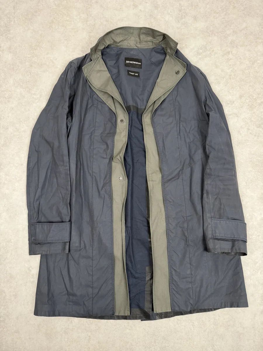 Emporio Armani SS2013 Emporio Armani Navy Military Green Layering Trench Coat Size US M / EU 48-50 / 2 - 4 Thumbnail