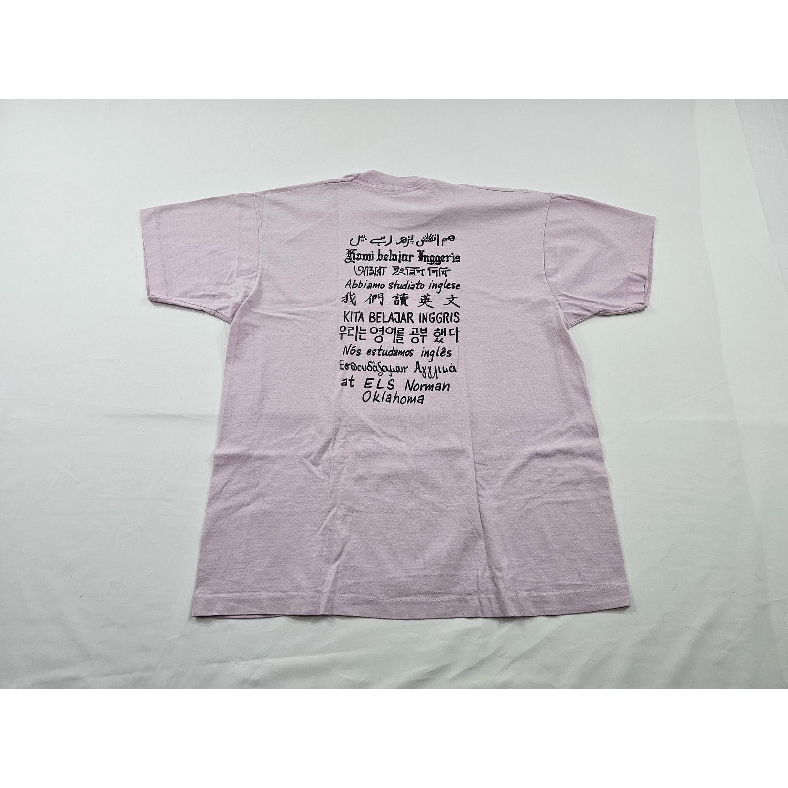 Other We Study English In Many Languages T-Shirt Lavender XL 90s Size US XL / EU 56 / 4 - 2 Thumbnail