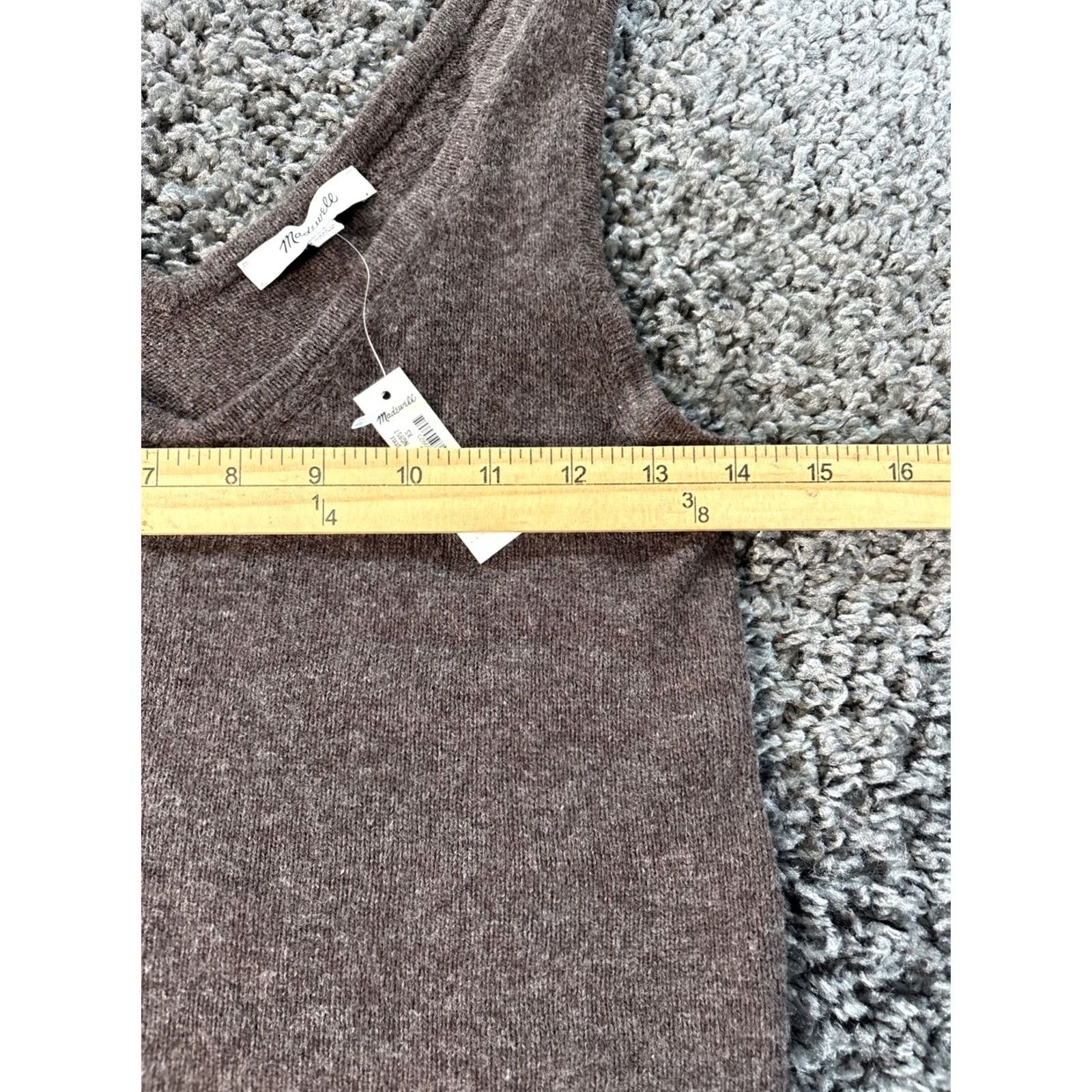 Madewell Madewell Tank Womens XS Brown Wool Polyamide Sleeveless V-Neck NWT Size XS / US 0-2 / IT 36-38 - 3 Thumbnail