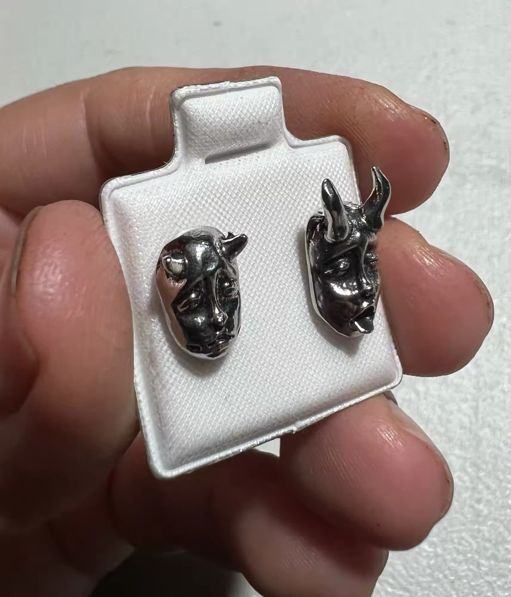 Jewelry × Vintage Retro Demon Mask Earing Size ONE SIZE - 6 Thumbnail