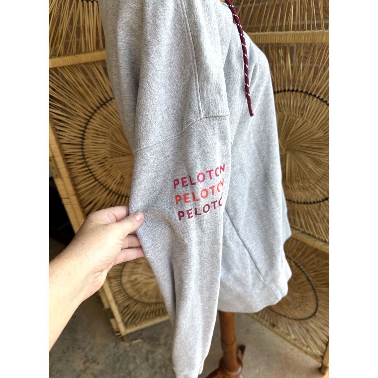Vintage Peloton Women's Pullover Hoodie Gray Medium Pocket Half Zip Sweatshirt Sweatshirt (Regular) Mens? Womens? Size M / US 6-8 / IT 42-44 - 5 Thumbnail