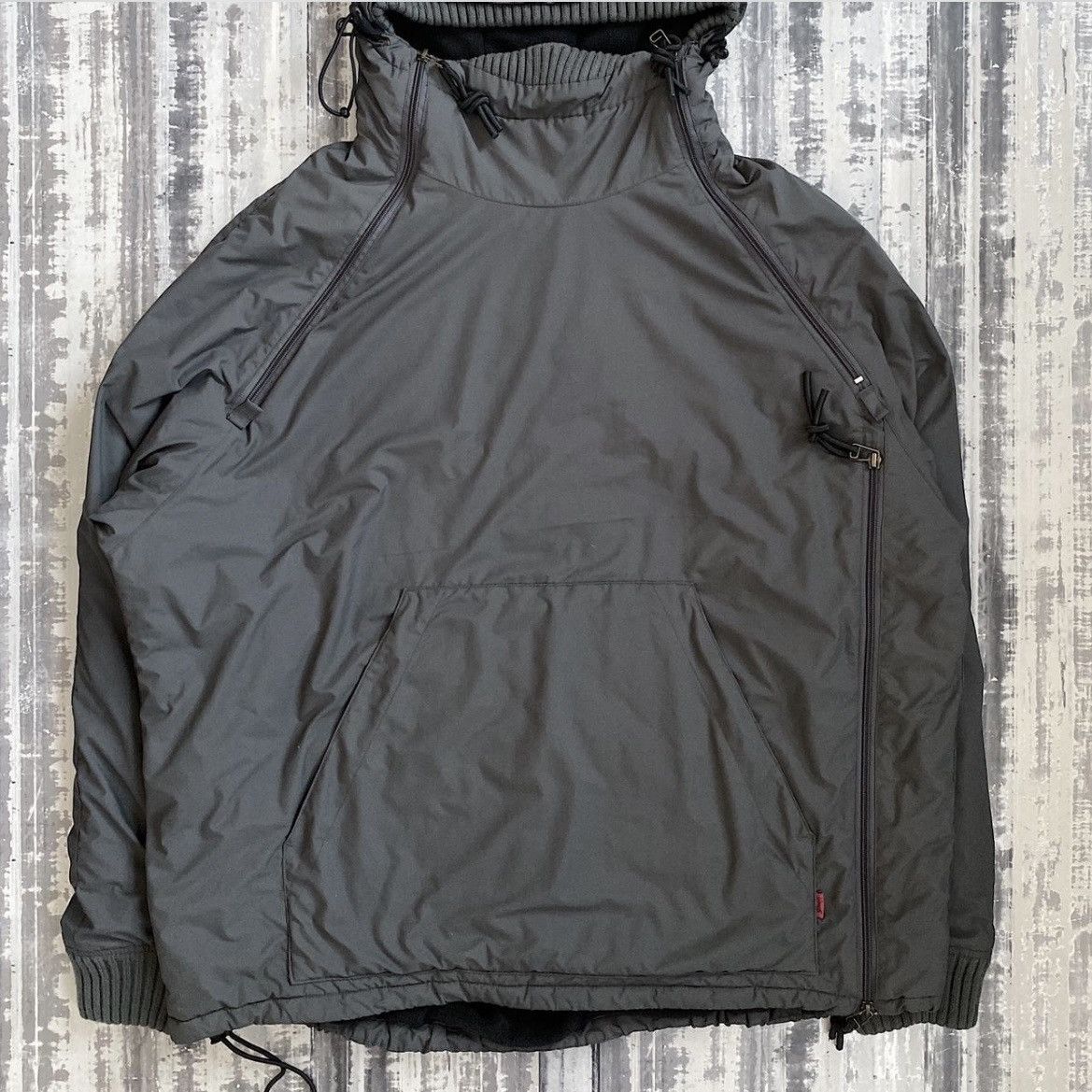 Schott Schott super rare graphite pure nylon padded hooded Size US XL / EU 56 / 4 - 4 Thumbnail
