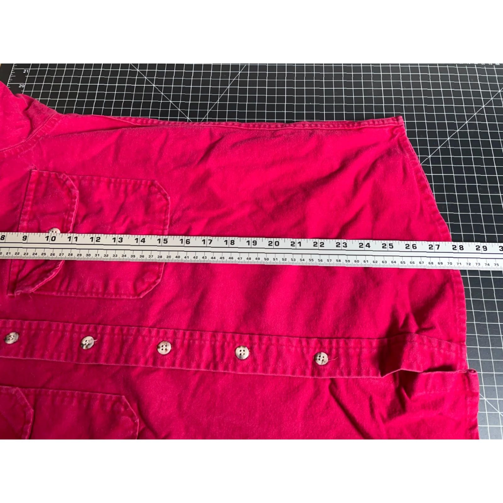 Vintage VINTAGE Five Brother Shirt Mens Large Red Chamois Button-Up Workwear 90s Grunge Retro Solid Pattern Long Sleeve Cotton Size US L / EU 52-54 / 3 - 6 Thumbnail