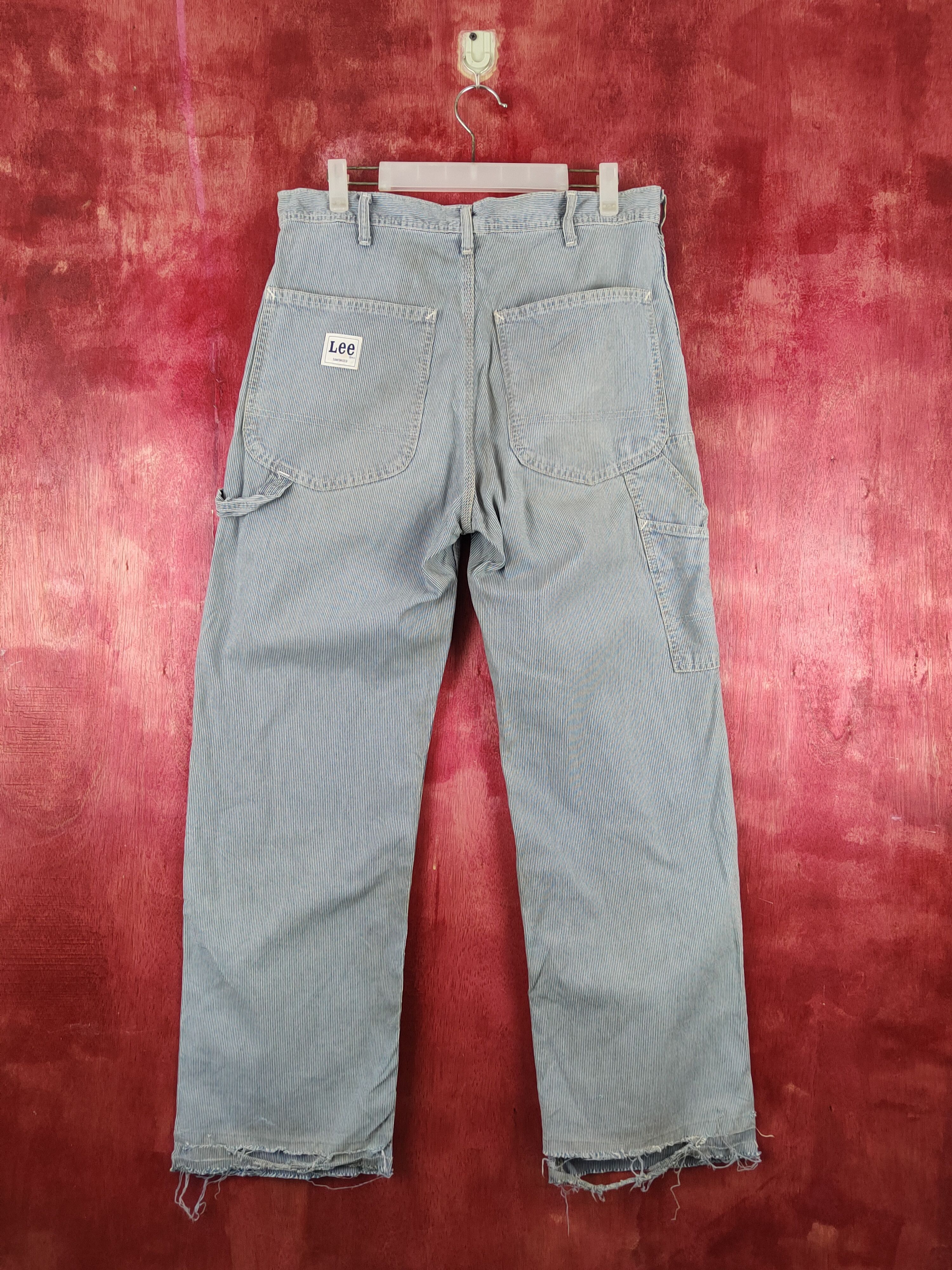 Vintage Lee Blue Faded stripe vintage painter Cargo Pants #S1711 Size US 32 / EU 48 - 7 Thumbnail