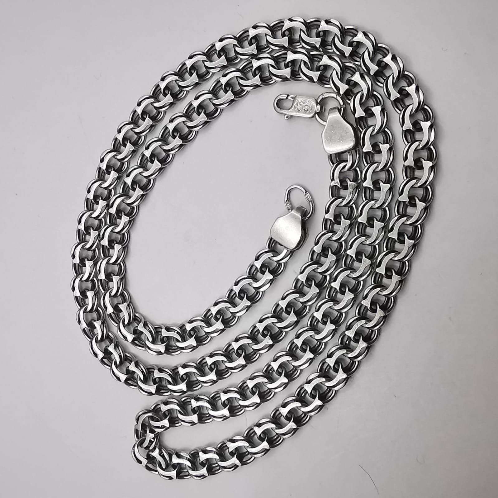 Sterling Silver Vintage Jewelry Chain, 925 Sterling Silver, Signed 23.82g Size ONE SIZE - 1 Thumbnail