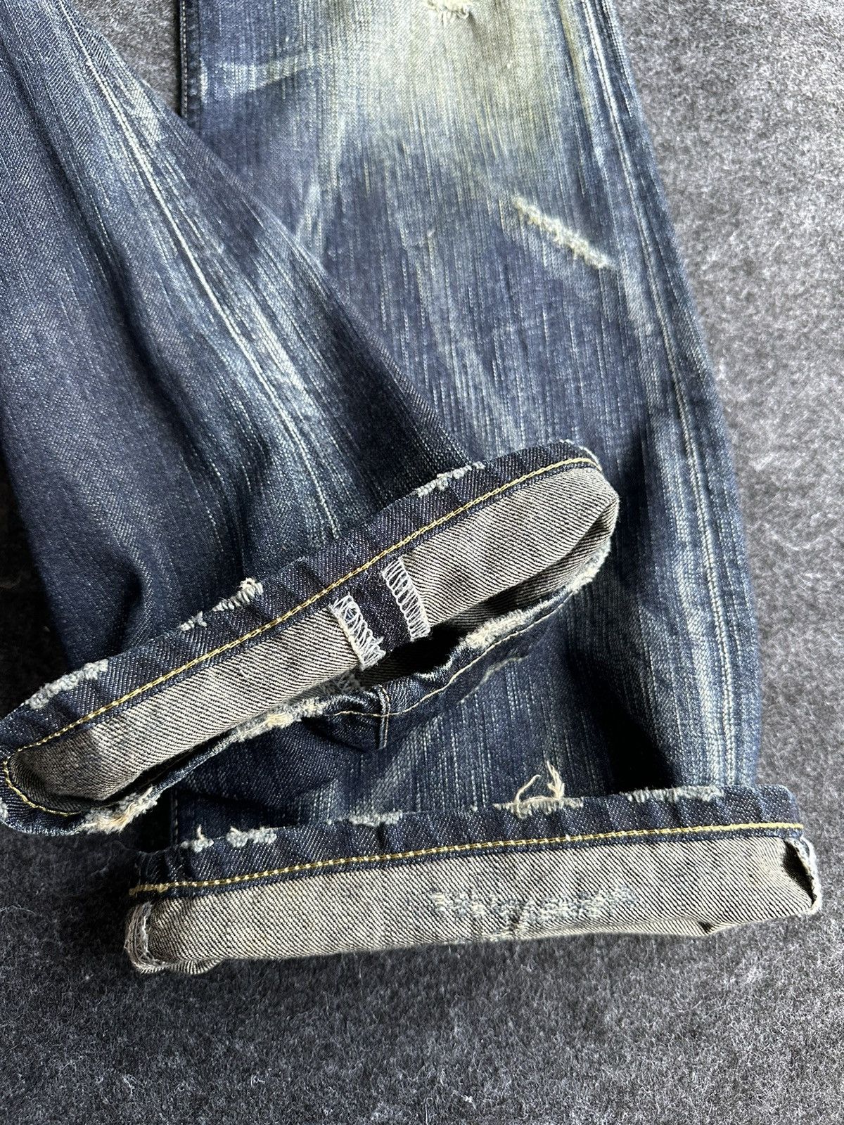 Edwin Vintage Edwin 503 Blue Trip Flare Washed Denim D383 Size US 28 / EU 44 - 12 Thumbnail