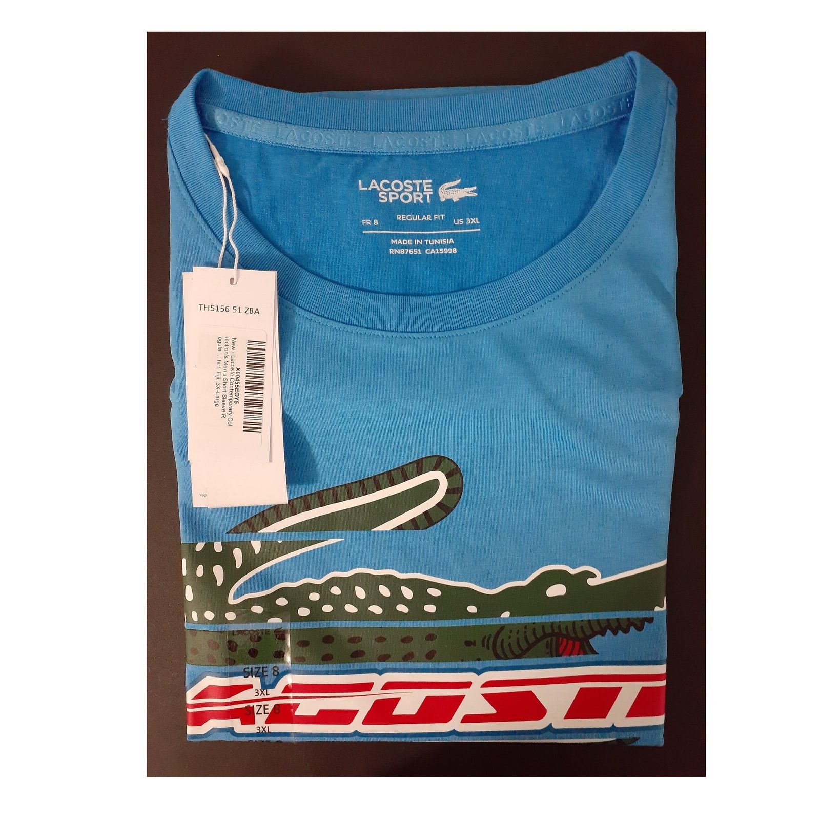 Lacoste Lacoste Men's Short Sleeve Regular Fit Sport Tee-Shirt, 3XL Size US XXL / EU 58 / 5 - 3 Thumbnail