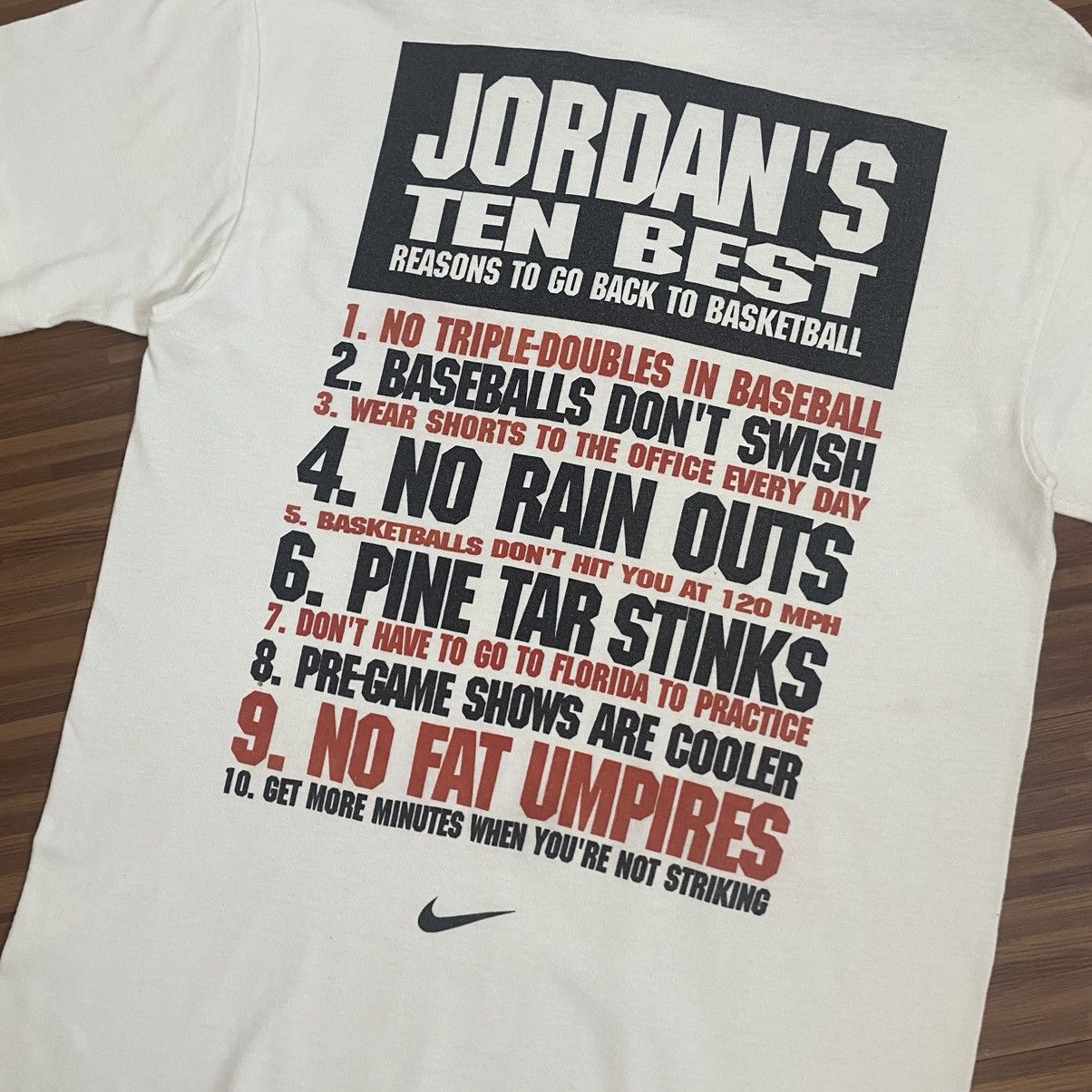 Nike × Vintage Vintage 90s Nike Air Jordan tee Size US M / EU 48-50 / 2 - 2 Thumbnail