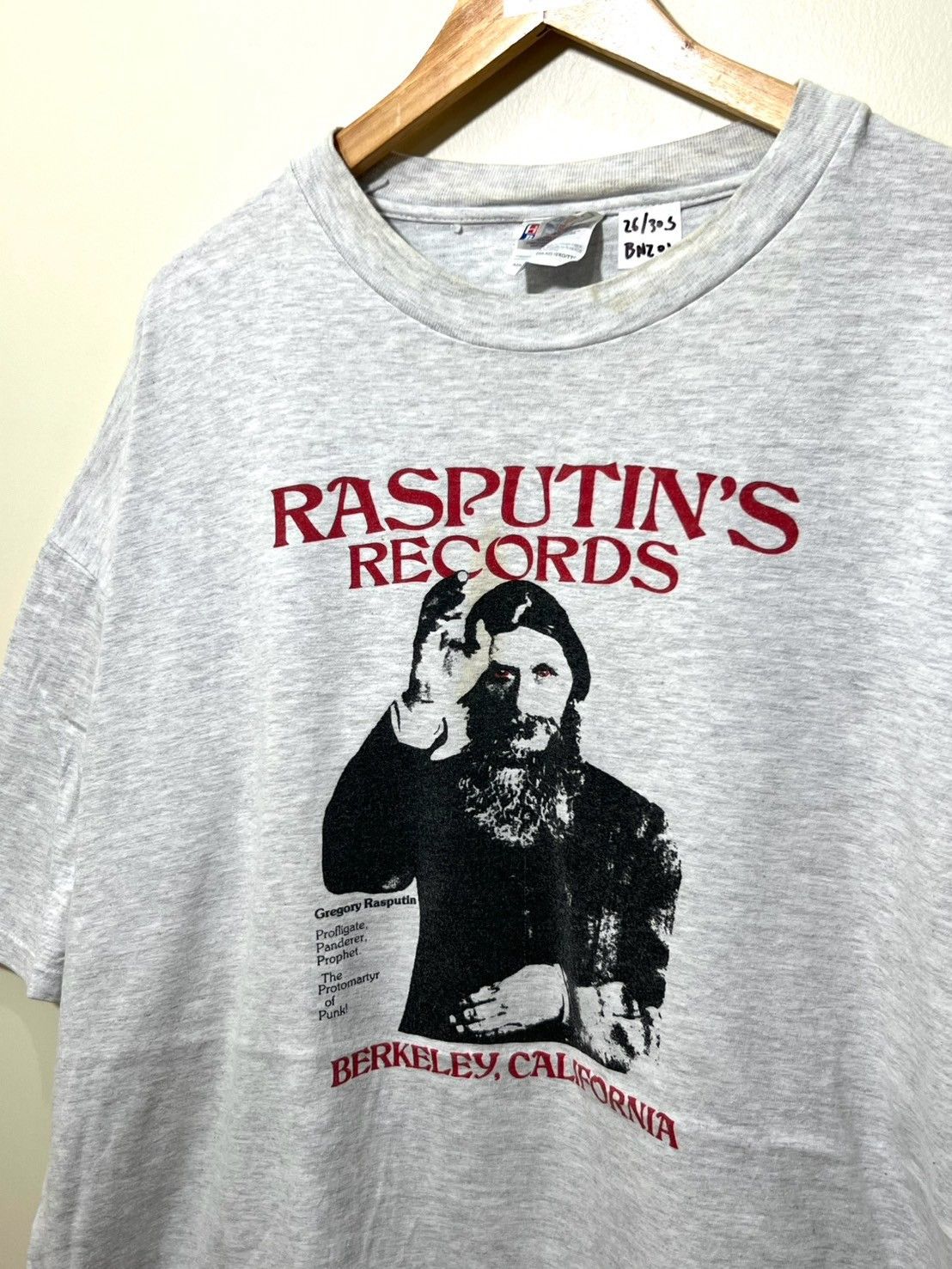 Band Tees × Vintage Vintage 90's Rasputin's Records shirt bnz01 Size US XXL / EU 58 / 5 - 1 Thumbnail