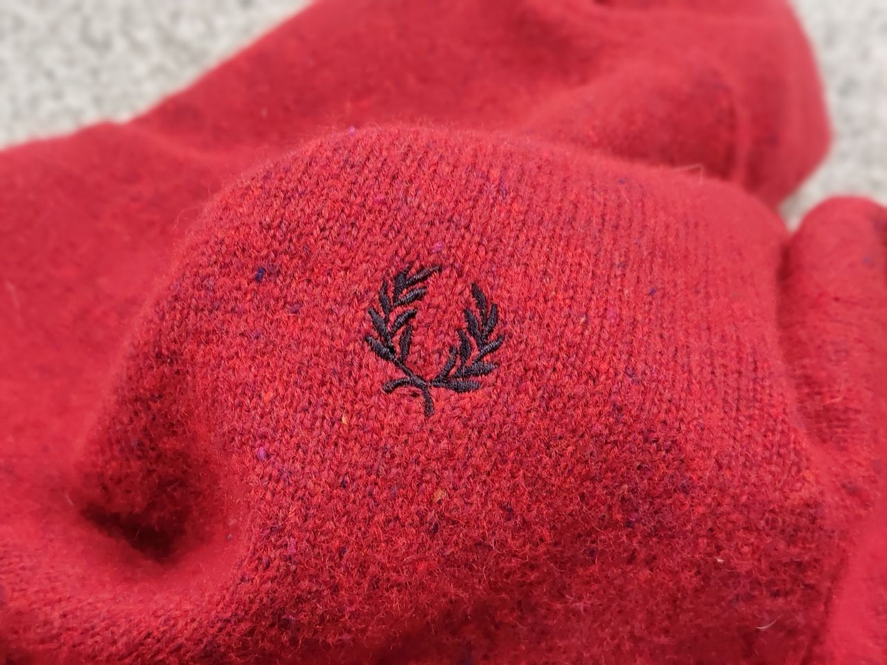 Fred Perry Fred Perry Design Classic Red Wool Crew Check Sweater Size US S / EU 44-46 / 1 - 15 Thumbnail