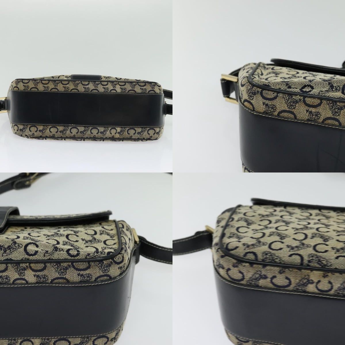 Celine CELINE C Sulky Shoulder Bag Canvas Navy Gold Size ONE SIZE - 10 Thumbnail