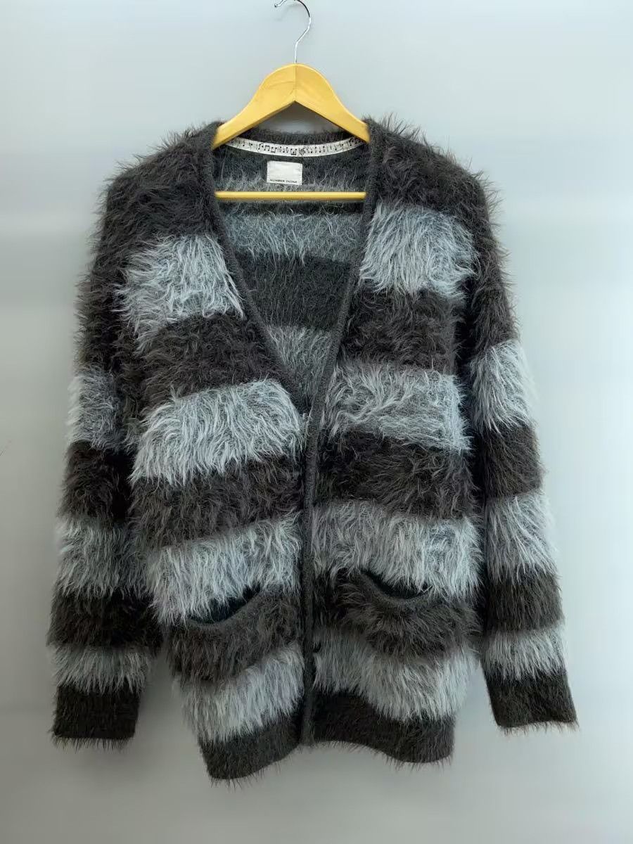 Number (N)ine Fluffy Striped Knit Cardigan Size US S / EU 44-46 / 1 - 1 Thumbnail