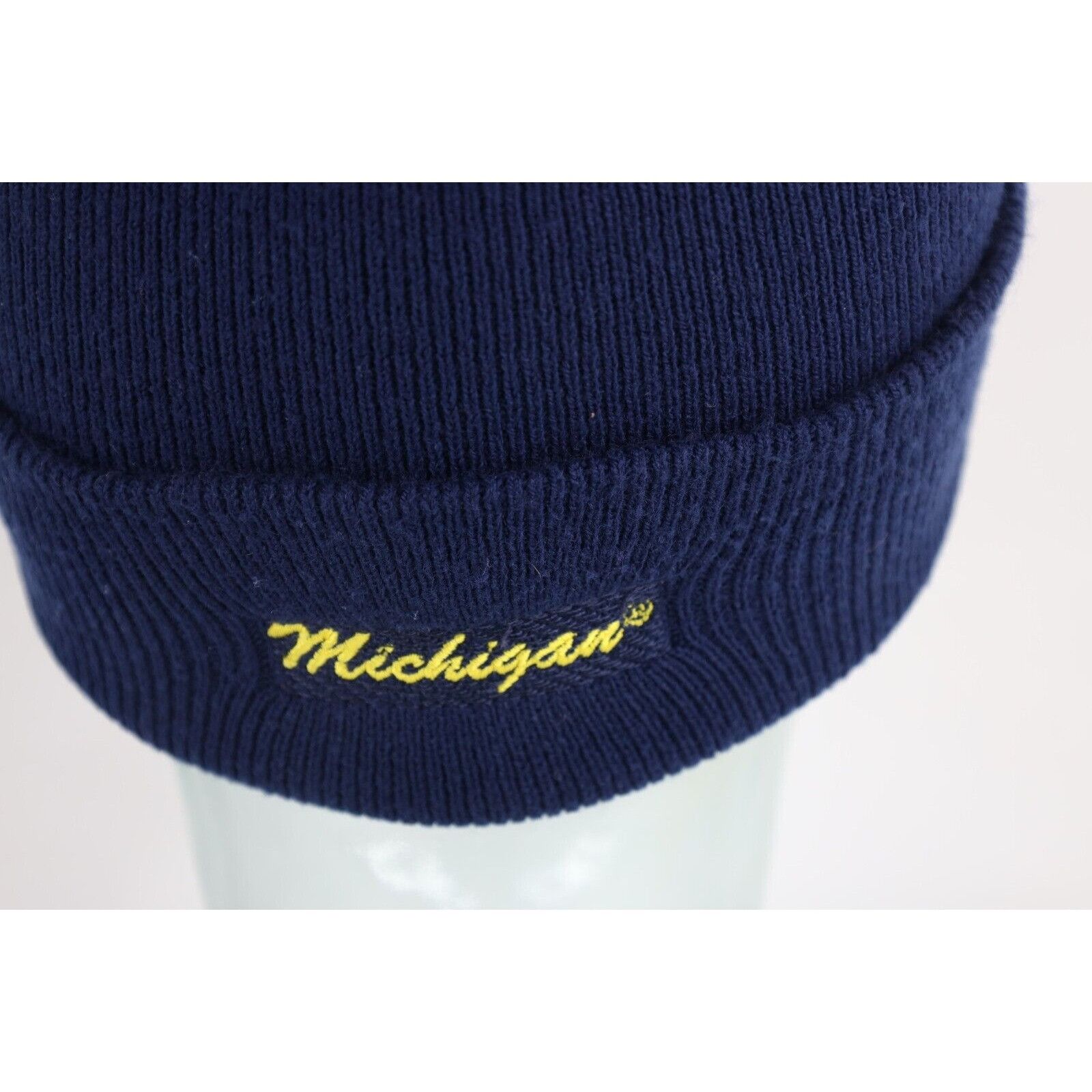 Vintage Vintage 90s Block M University of Michigan Winter Beanie Size ONE SIZE - 4 Thumbnail