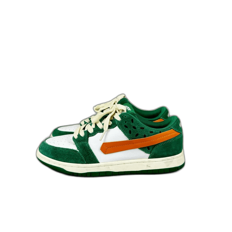 Adidas green casual sneakers with orange accents Size US 8 / EU 41 - 1 Thumbnail
