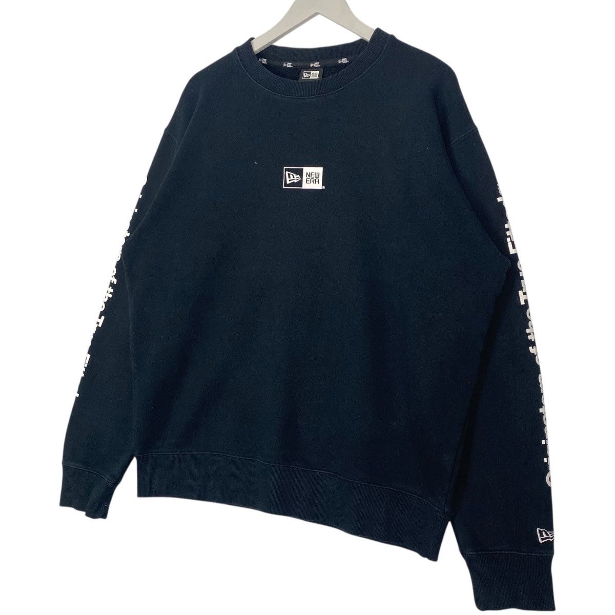 Vintage Vintage New Era Sweatshirt Crewneck Black Pullover Size L Size US L / EU 52-54 / 3 - 2 Thumbnail