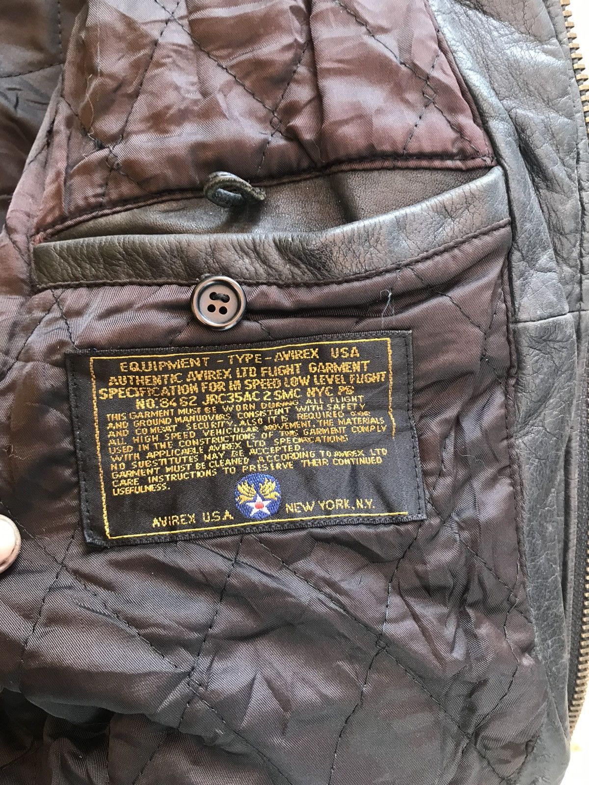 Avirex Vintage Avirex Black Faded Leather Jacket (size S) Size US S / EU 44-46 / 1 - 11 Thumbnail