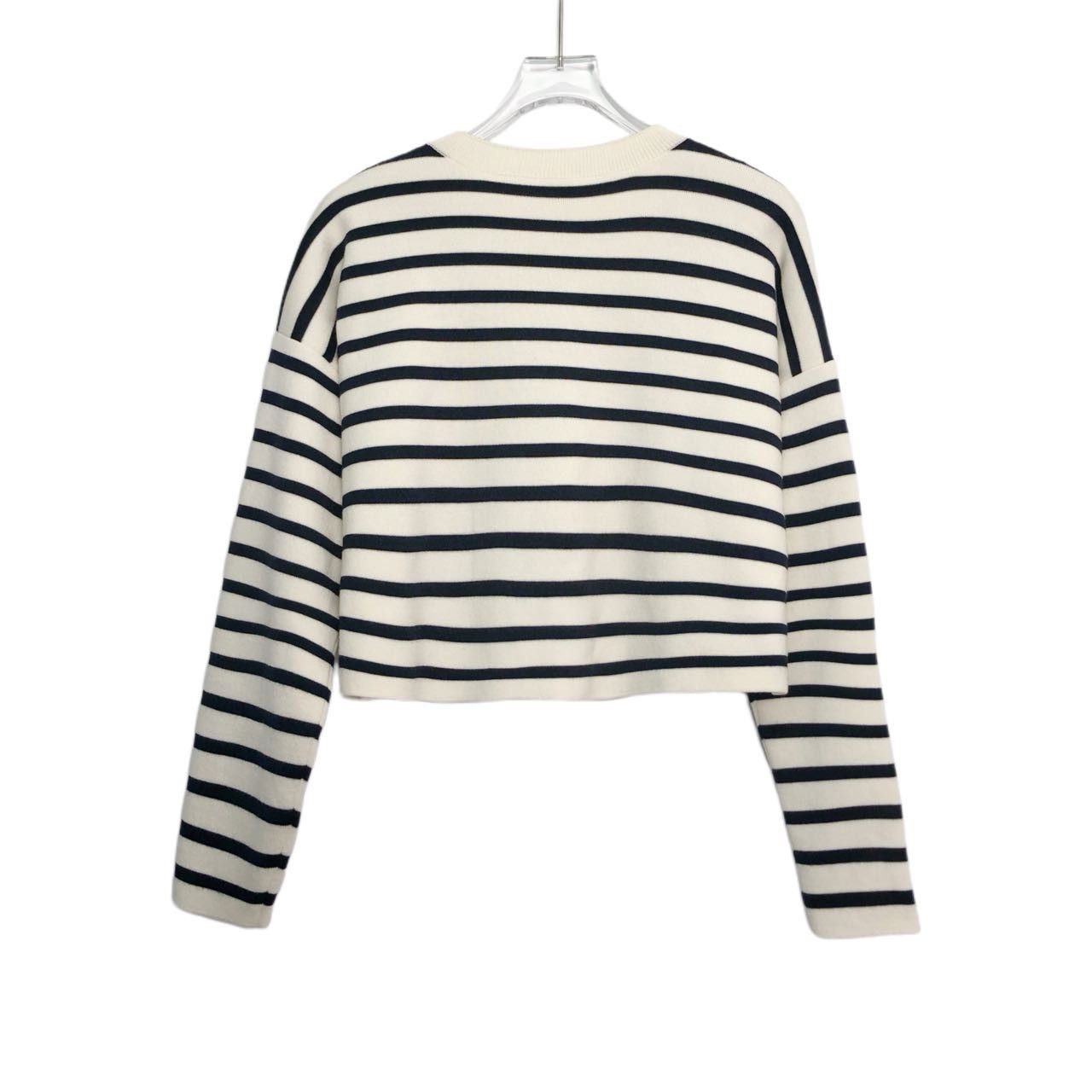 Loewe LOEWE Off-white Striped Loose Long Sleeve Sweater K26WX Size S / US 4 / IT 40 - 2 Thumbnail