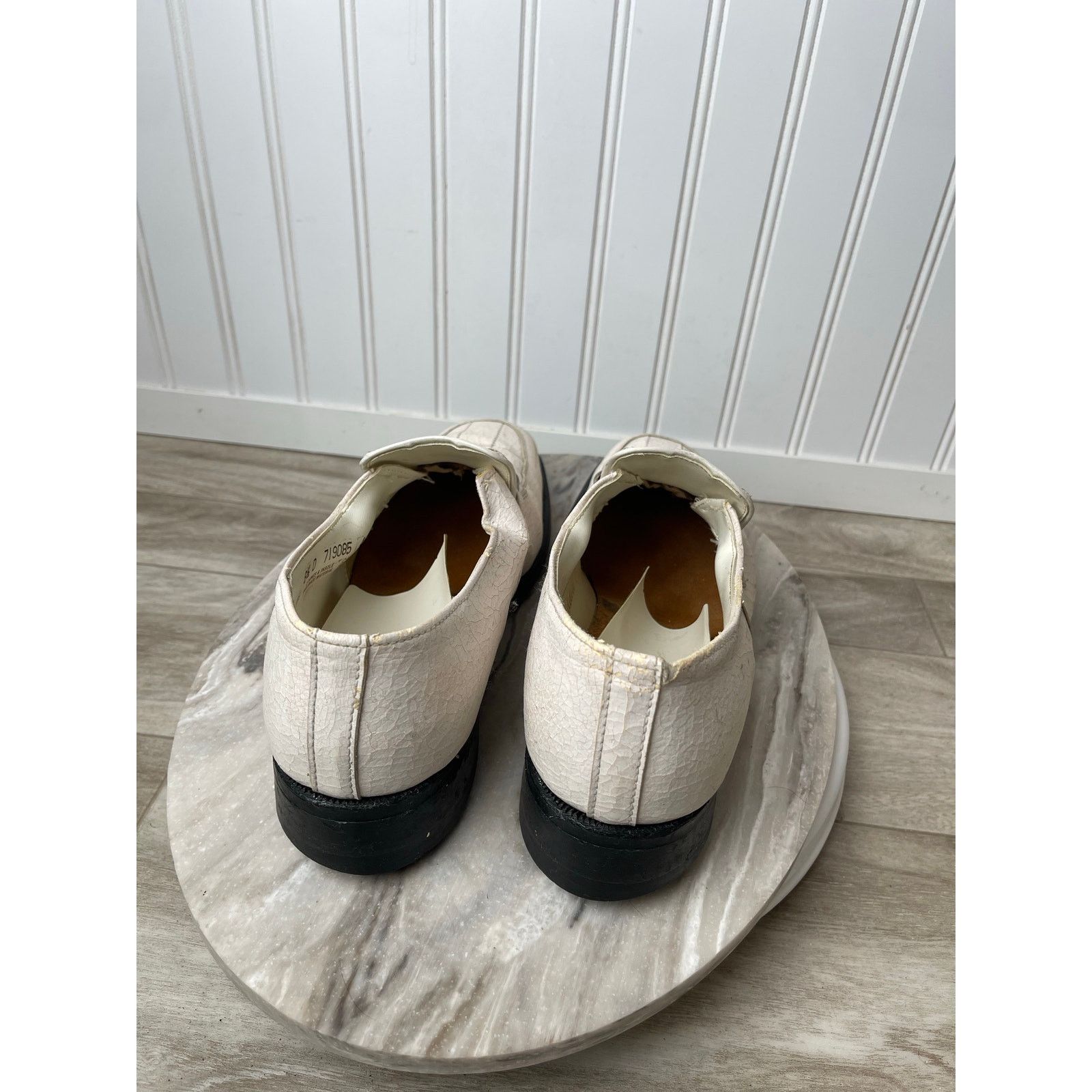 Vintage Weyenberg Massagic White Horsebit Loafers 8.5 D Size US 8.5 / EU 41-42 - 4 Thumbnail