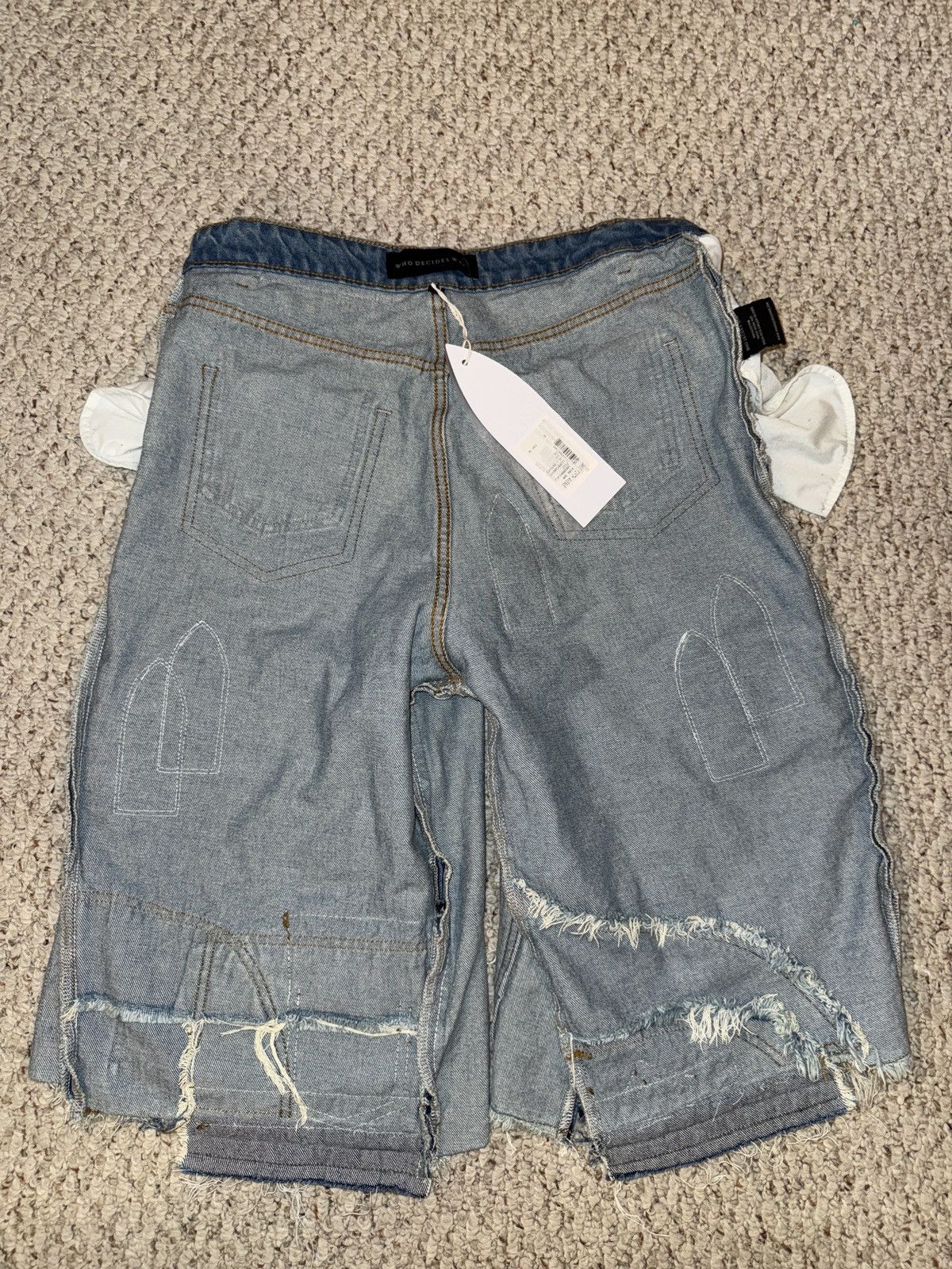 Who Decides War WDW PATCHED ARCH REPAIRED BLOWOUT SHORTS Size US 30 / EU 46 - 7 Thumbnail
