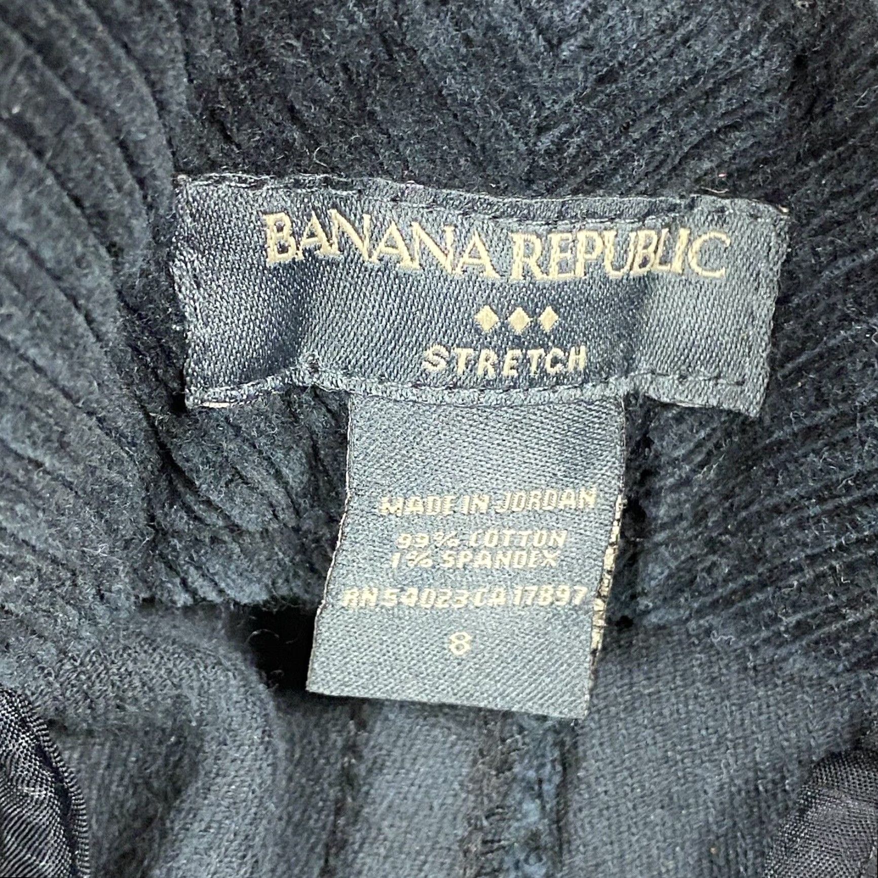Banana Republic VINTAGE Banana Republic Womens Pants Corduroy Stretch Wide Leg 8 Black 30in Inseam 90s Size 30" / US 8 / IT 44 - 5 Thumbnail