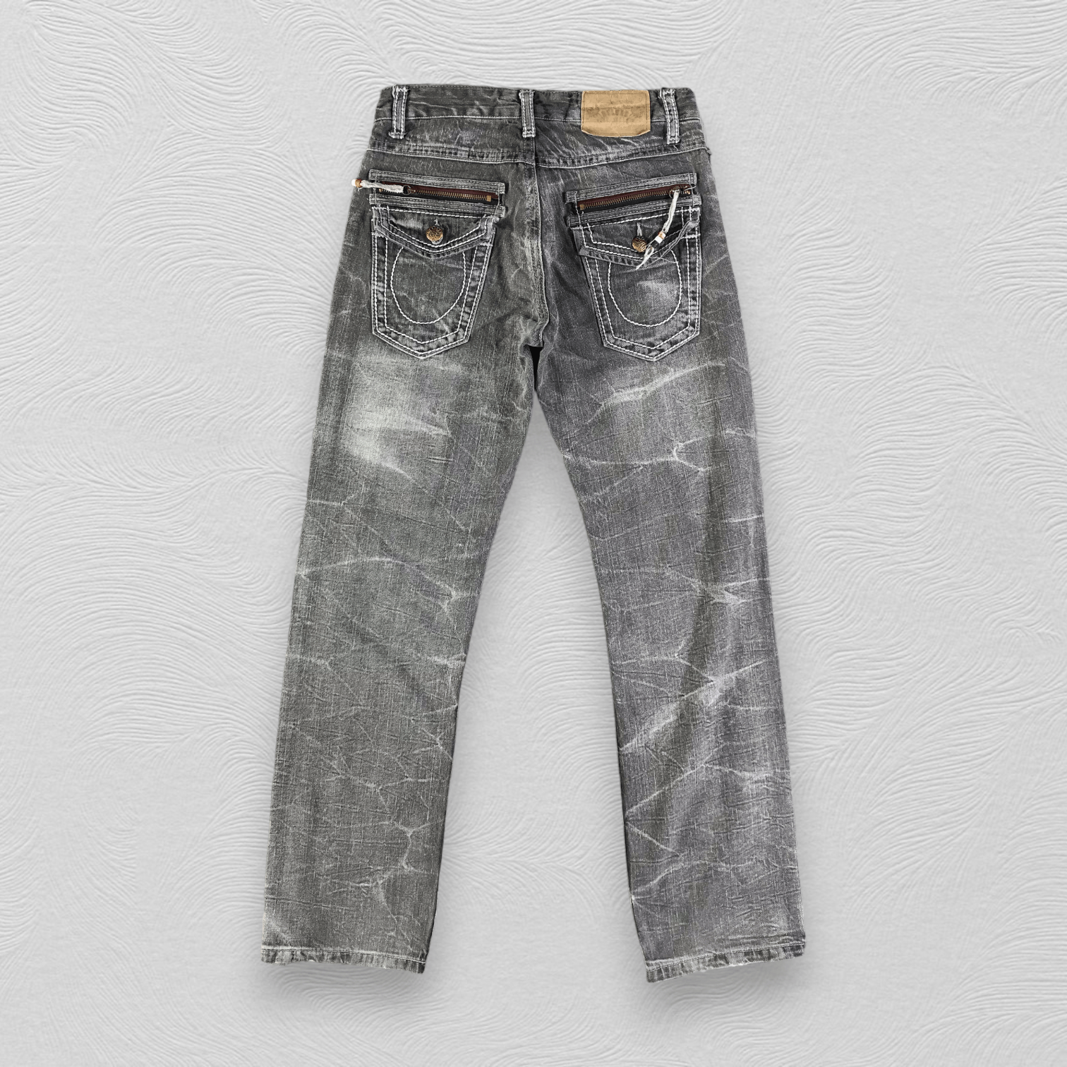 Japanese Brand Distress Japanese Brand Jeans Faded Gray Denim KJ2225 Size US 30 / EU 46 - 2 Thumbnail