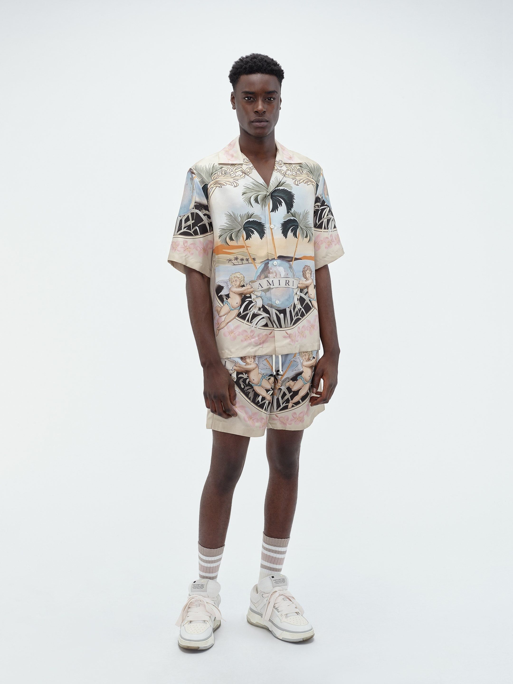 Amiri o1orln1025 Cherub Silk Shorts in Multicolor Size US 32 / EU 48 - 2 Thumbnail