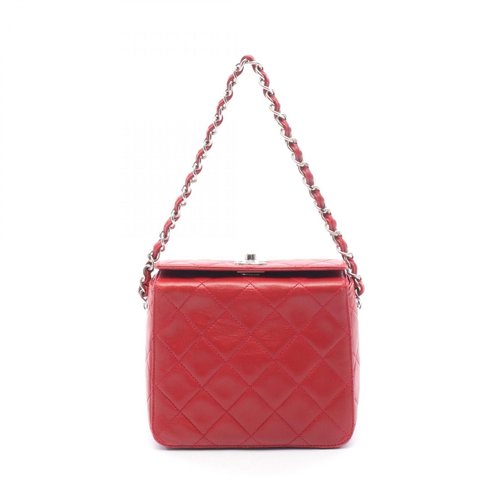 Chanel Chanel Matelassé Handbag, Lambskin Leather, Women's, Red Size ONE SIZE - 1 Thumbnail