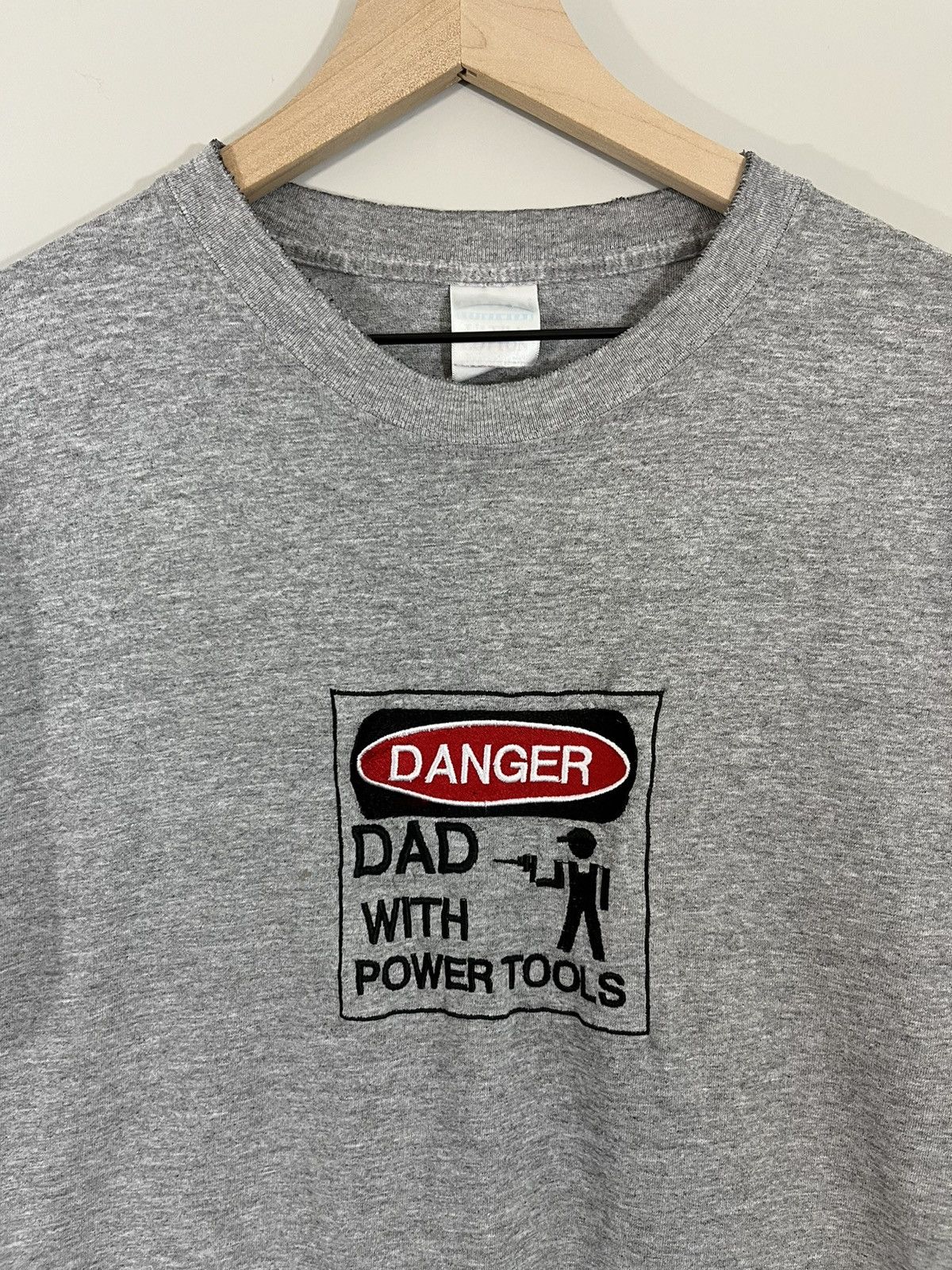 Vintage Vintage Distressed Danger Humor Faded Tee Size US L / EU 52-54 / 3 - 3 Thumbnail