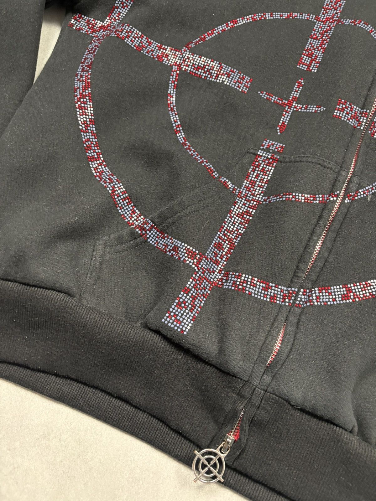 Named Collective Named Collective Rhinestone Target Zip Hoodie Cyber Y2K Size US M / EU 48-50 / 2 - 9 Thumbnail