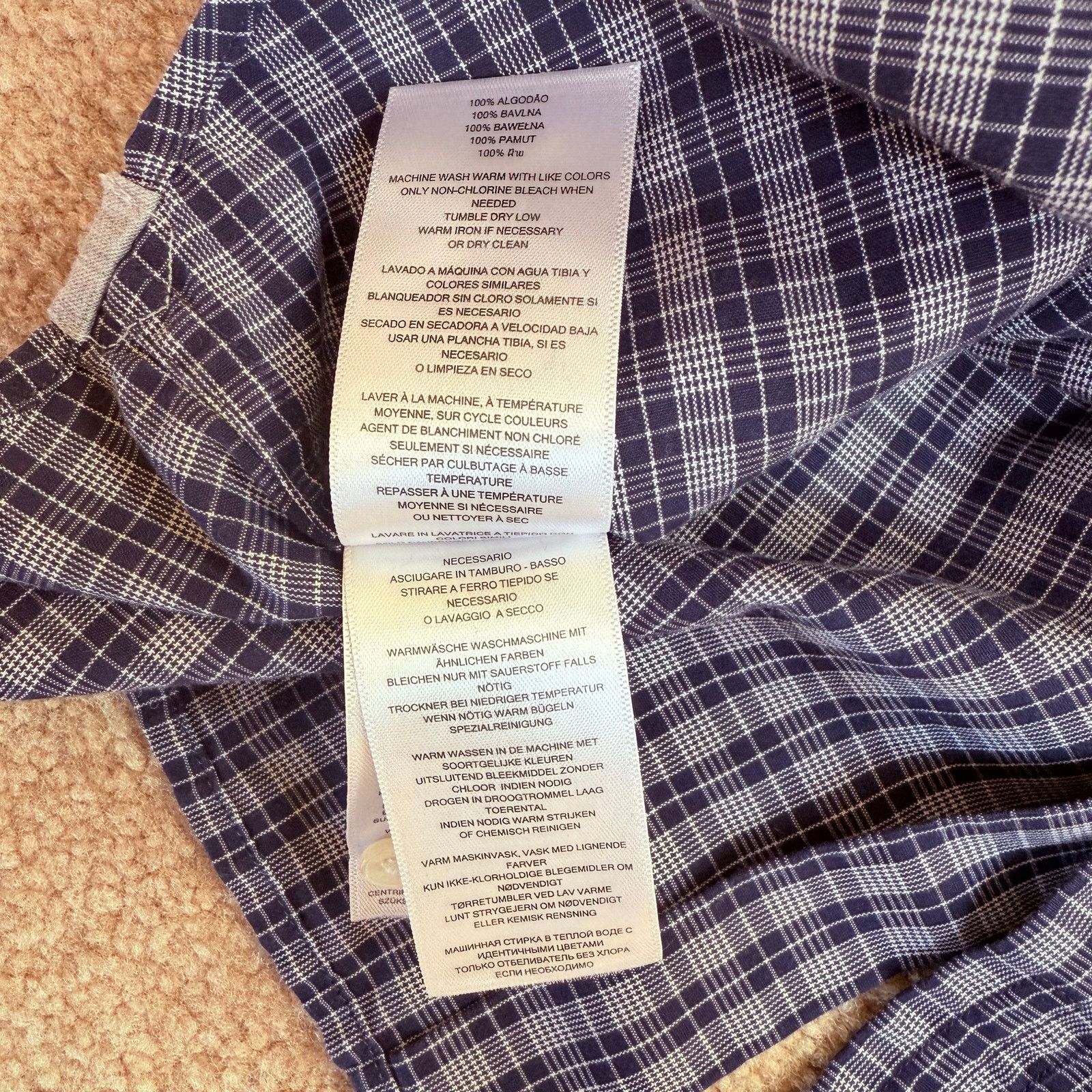 Michael Kors Michael Kors Check Cotton Button-Down Shirt Men’s XS Blue Size US XS / EU 42 / 0 - 5 Thumbnail