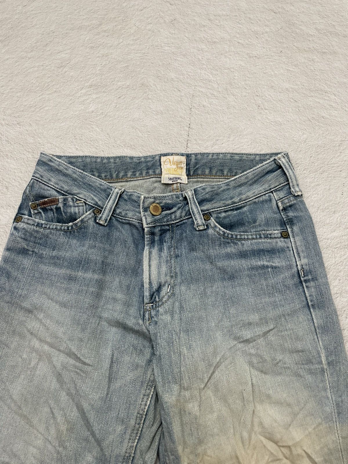 Maison Margiela 2000s Diesel Flare Denim Bootcut Distressed Blue Jeans Y2K Size 27" / US 4 / IT 40 - 5 Thumbnail