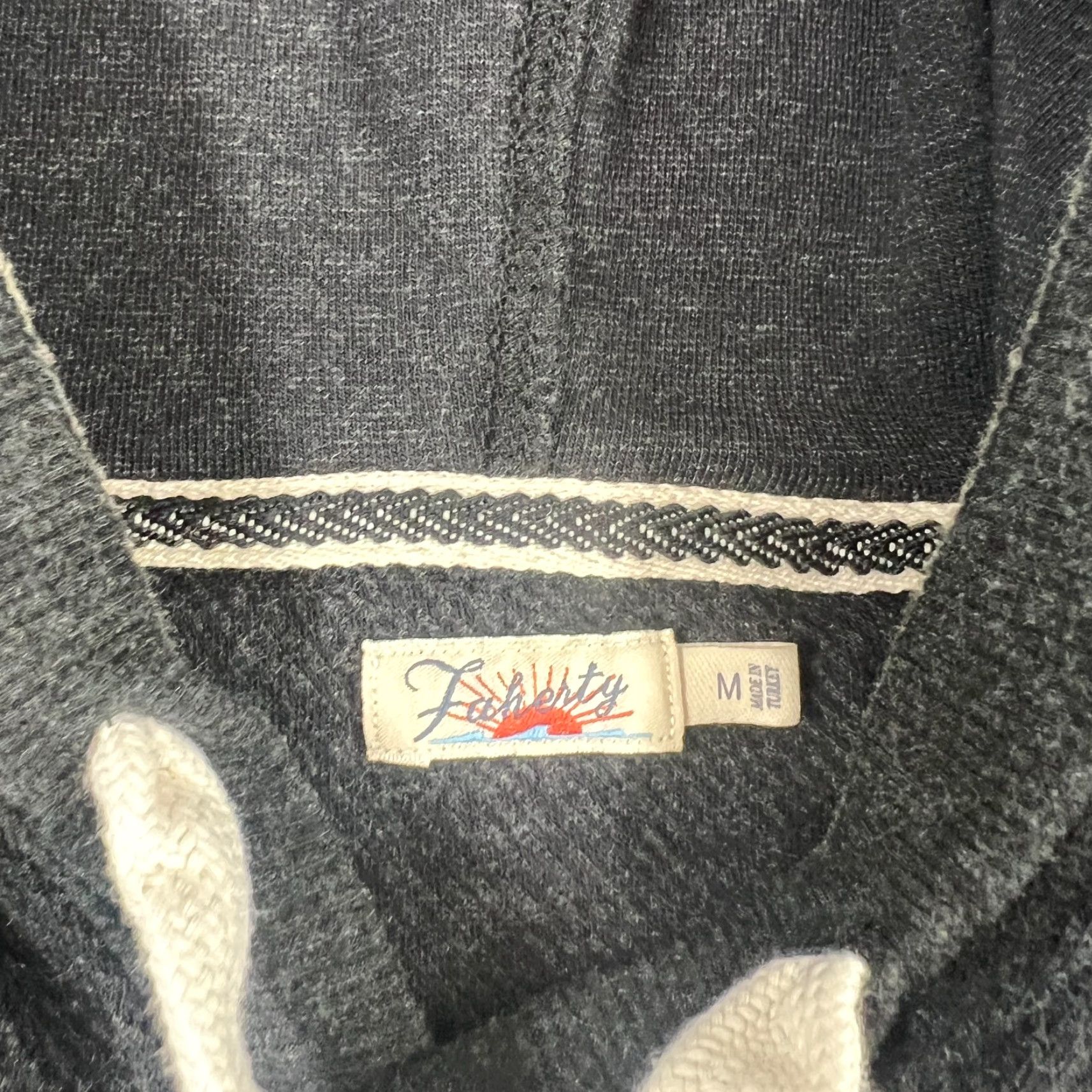 Faherty VINTAGE Faherty Women's Sweater Hoodie Casual Fall Winter M Black Heathered Hoodie Pouch Pocket Size M / US 6-8 / IT 42-44 - 2 Thumbnail
