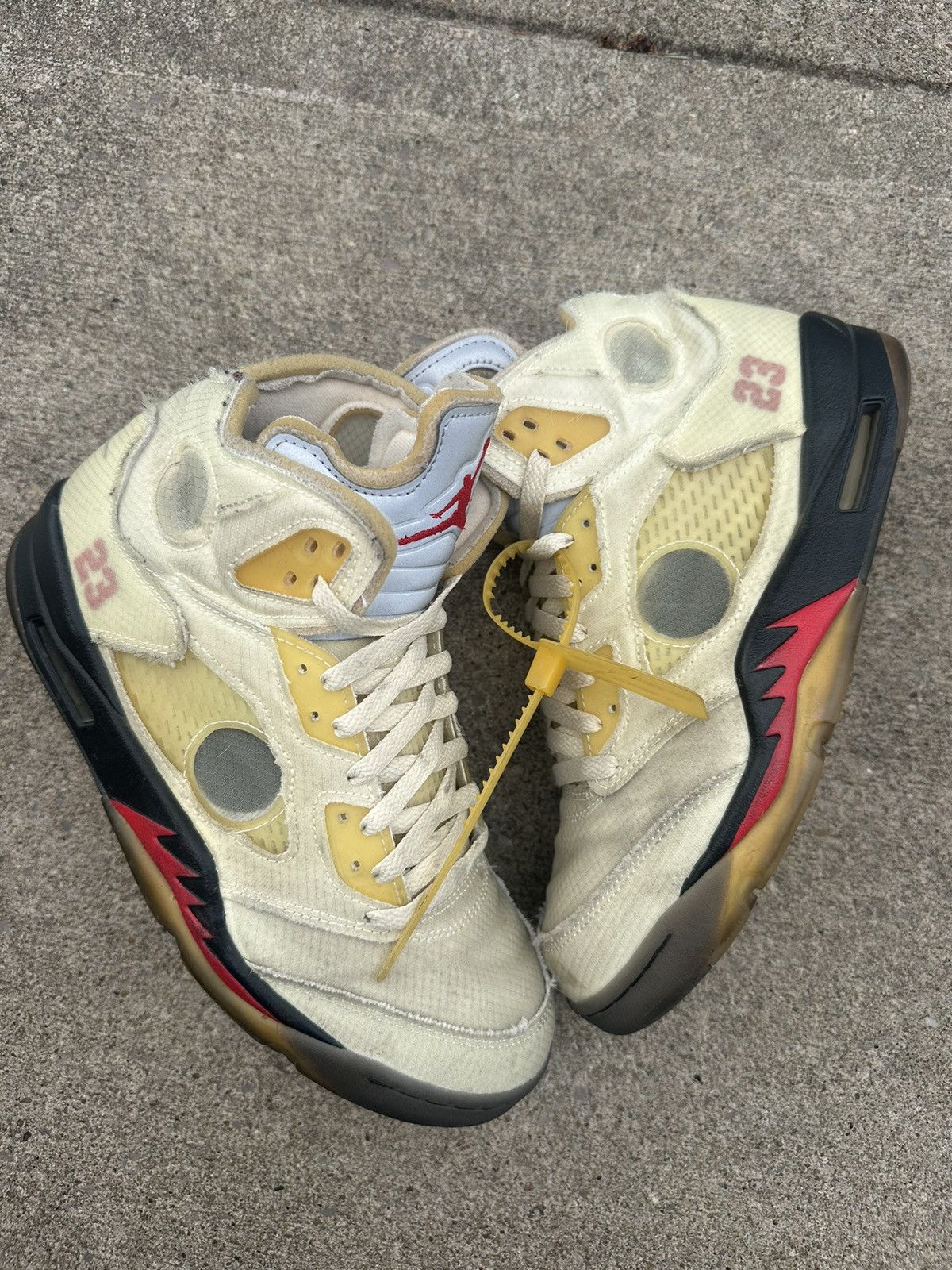 Jordan Brand × Off-White Nike Off-White Air Jordan 5 Retro SP Sail size 9 Size US 9 / EU 42 - 1 Thumbnail