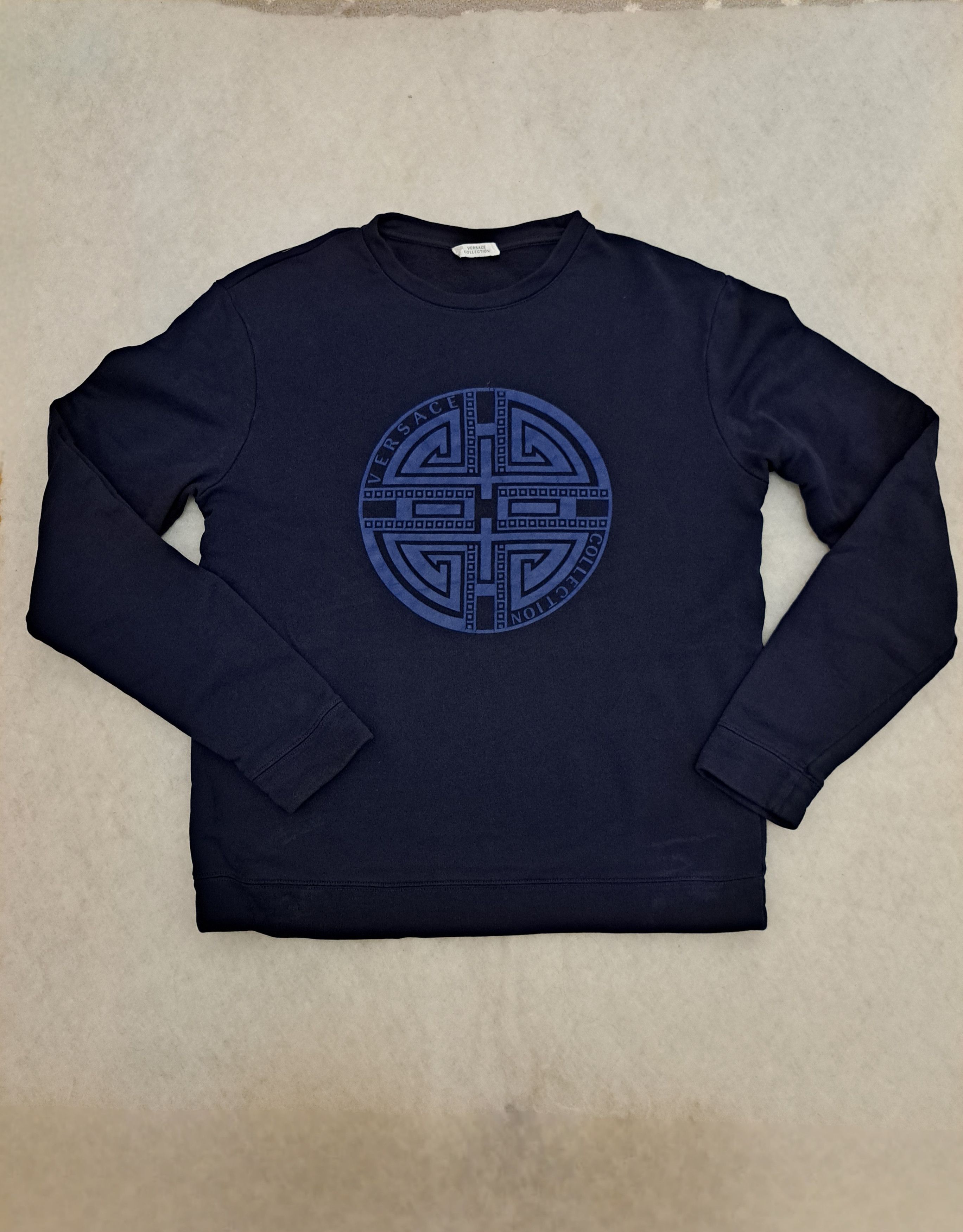 Versace Navy big logo sweatshirt Versace Collection, crewneck L Size US L / EU 52-54 / 3 - 1 Thumbnail