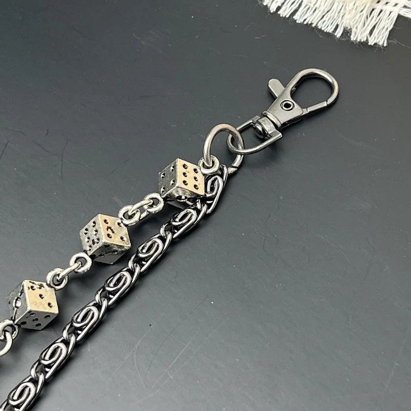 Jewelry Dice Wallet Keychain Jean Biker 60cm Size ONE SIZE - 4 Thumbnail