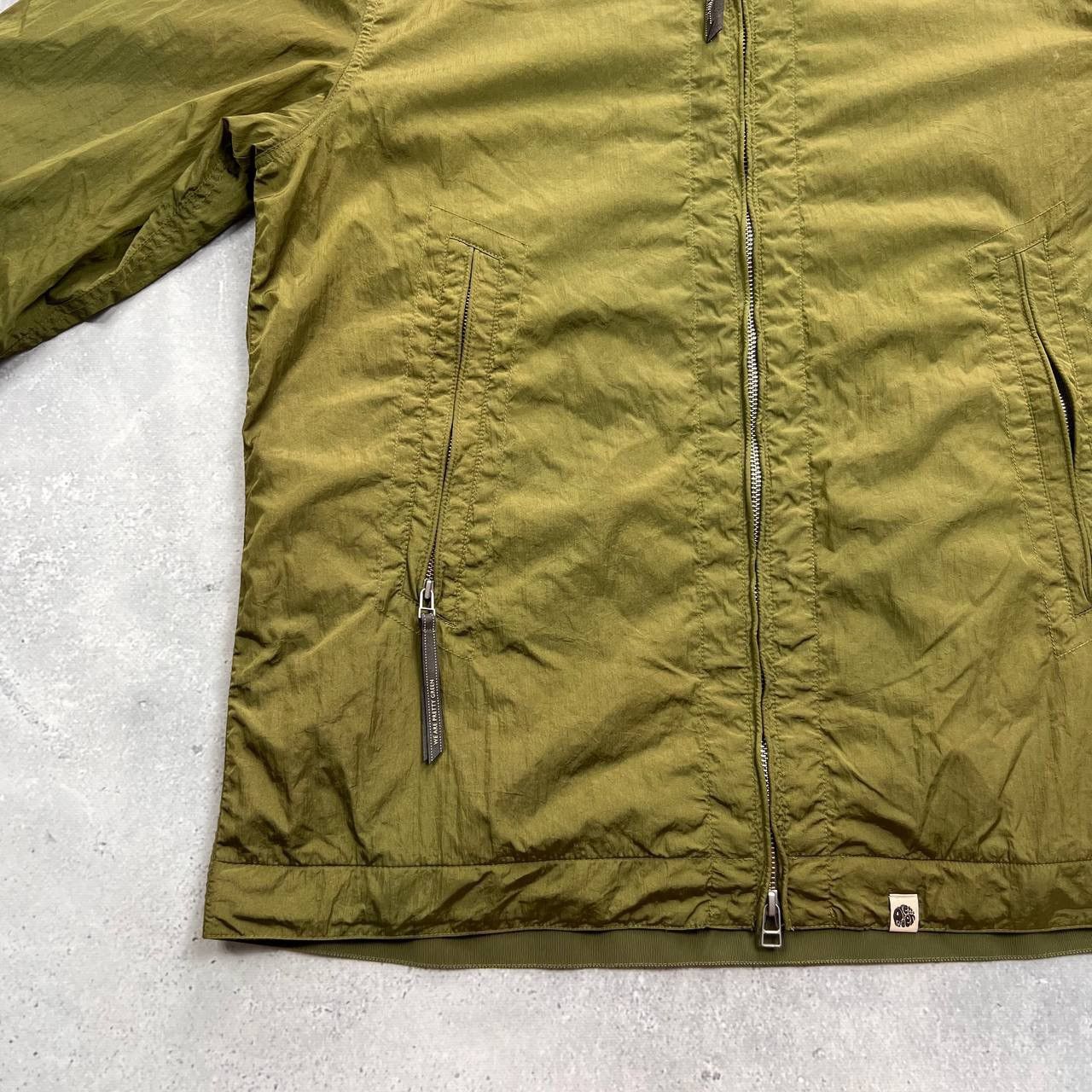 Pretty Green Pretty Green Crinkle Nylon Light Jacket Green Size L Size US L / EU 52-54 / 3 - 11 Thumbnail