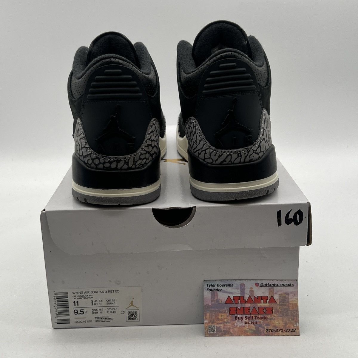 Jordan Brand Wmns air Jordan 3 off noir Size US 11 / IT 41 - 3 Thumbnail