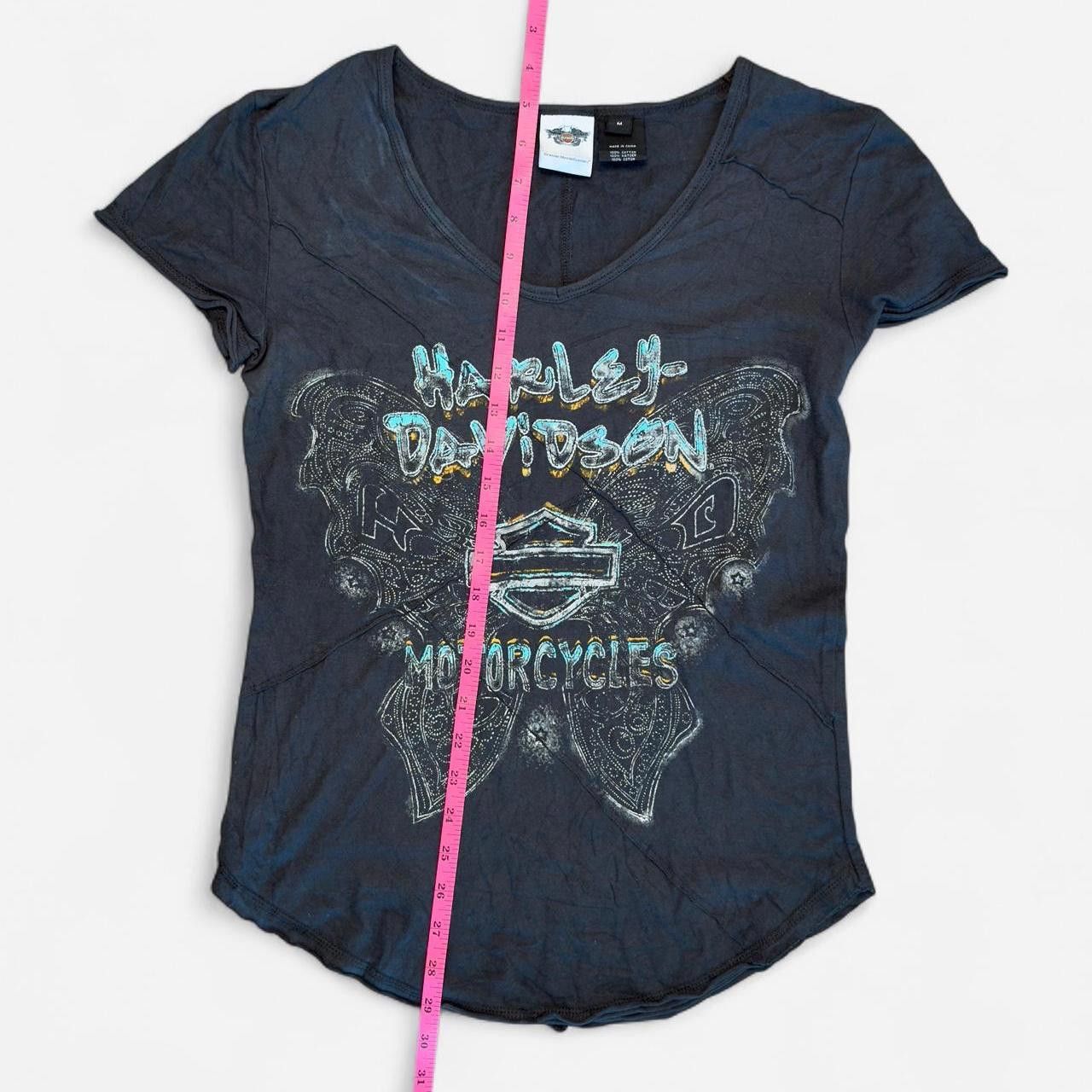 Harley Davidson Harley Davidson Women's black grey T-shirts Size ONE SIZE - 2 Thumbnail