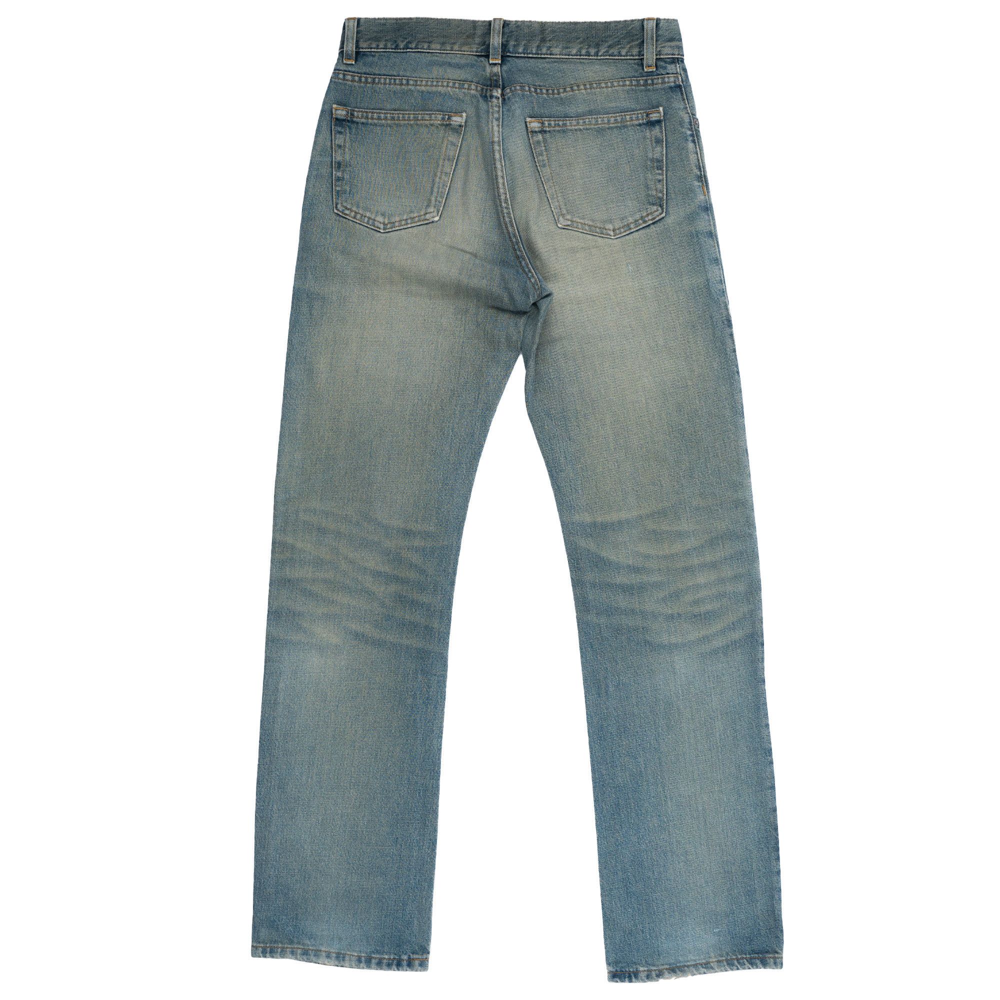 1998 Vintage Stained Denim Unhemmed