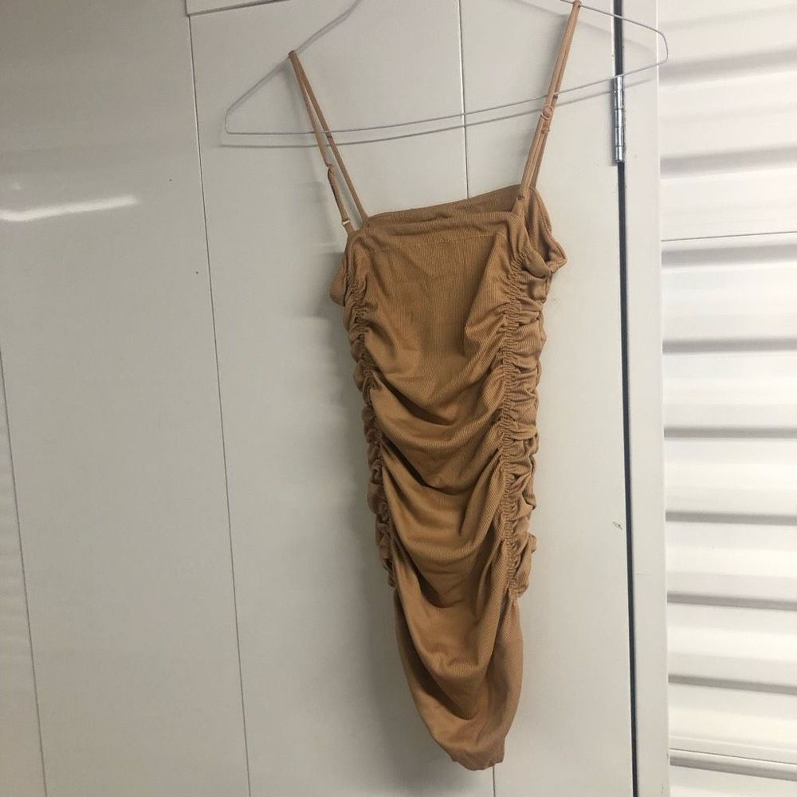 Free People Free People NWT On Your Side Bodysuit Ruched Tan, Size Small Size S / US 4 / IT 40 - 4 Thumbnail