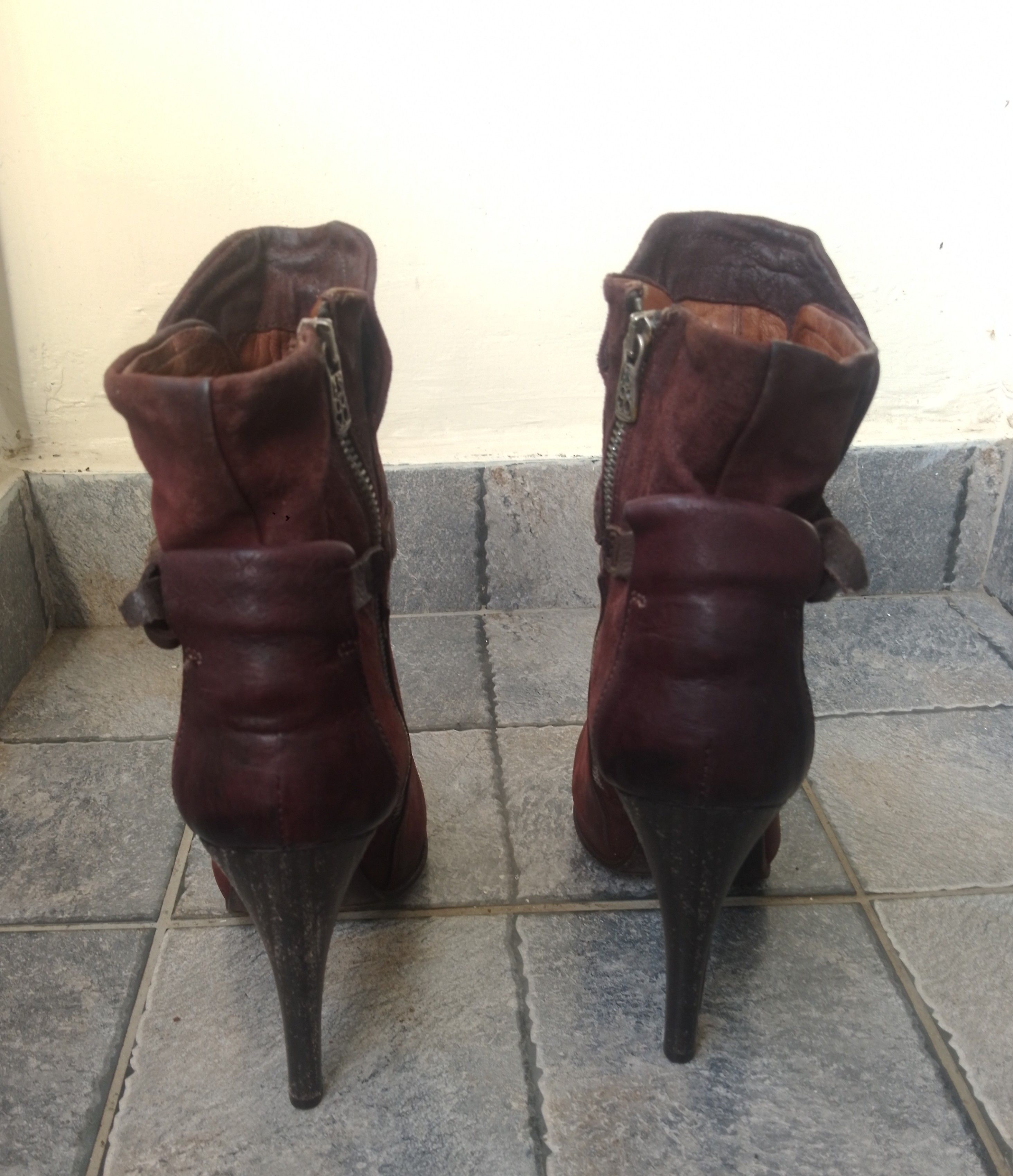 A.S.98 AS 98 Burgundy heel boots Size US 11 / IT 41 - 15 Thumbnail