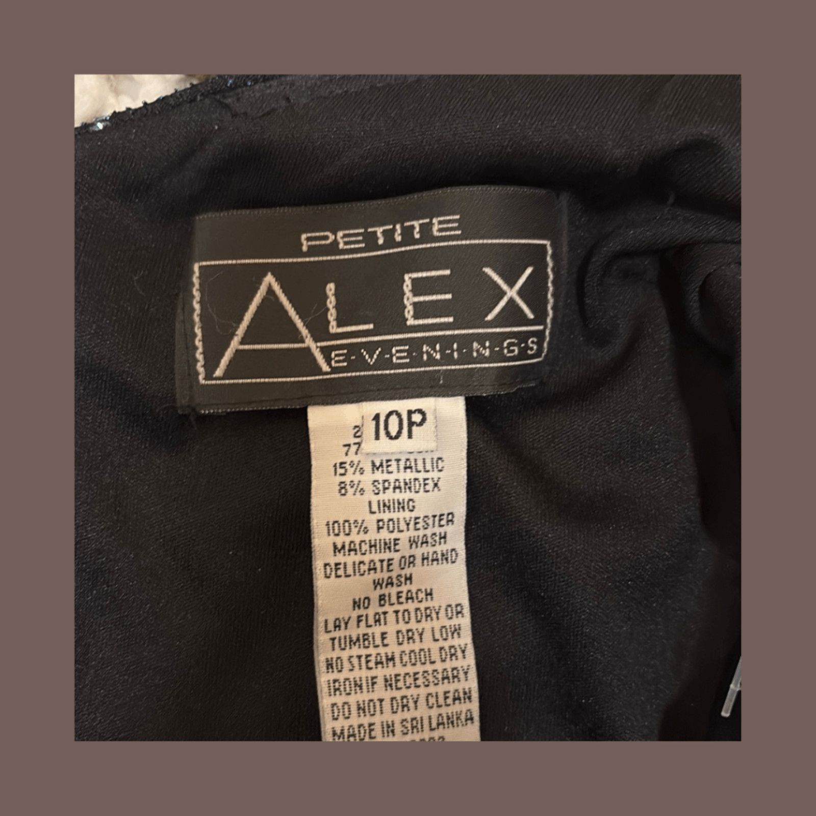Alex Evenings VTG Metallic Gown | Alex Evenings Navy Silver | 90s Y2K Glam Size L / US 10 / IT 46 - 3 Thumbnail