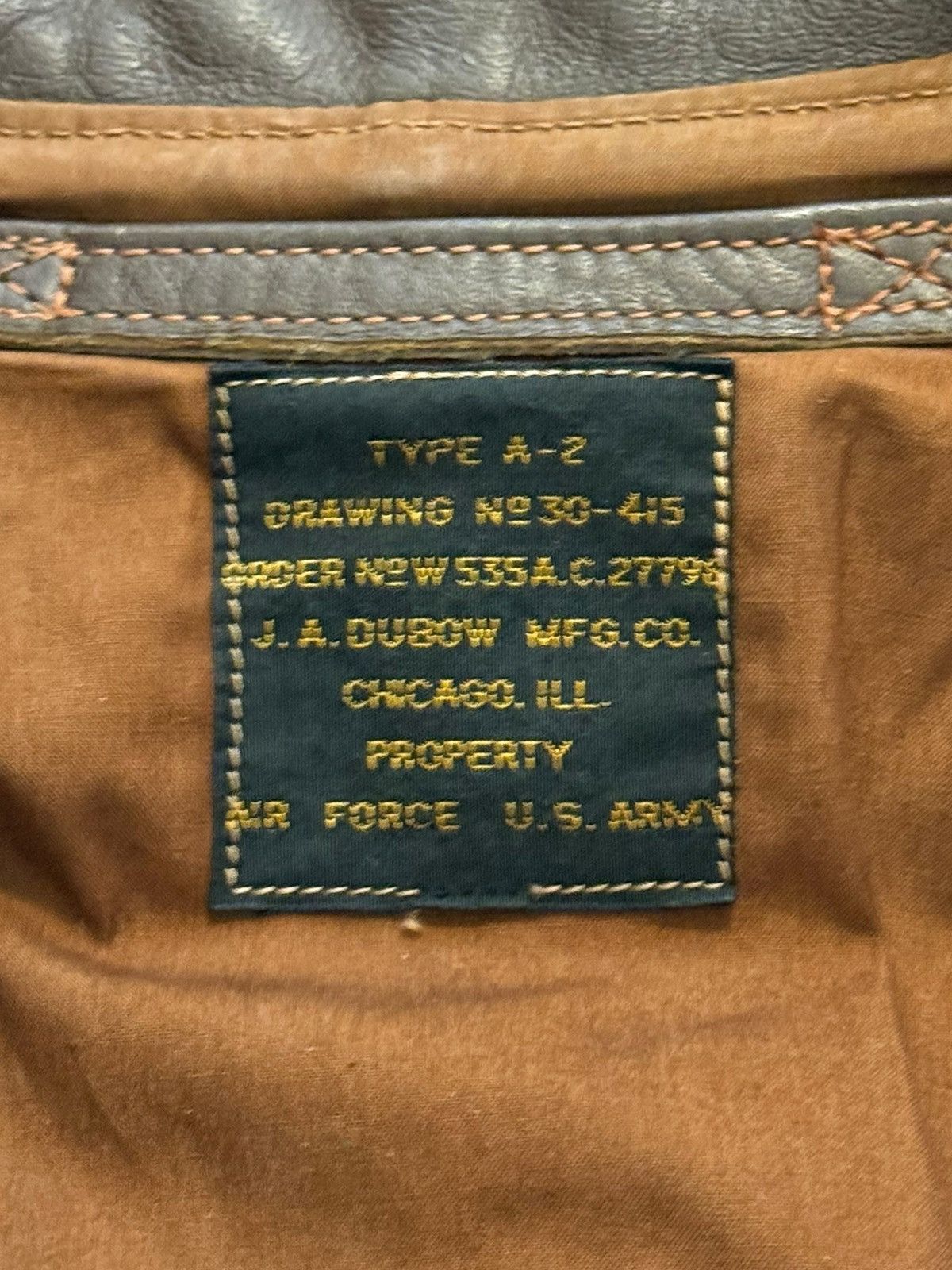 Other LOST WORLDS Painted Dubow A-2 Horse Leather Flight Jacket Size US L / EU 52-54 / 3 - 13 Thumbnail