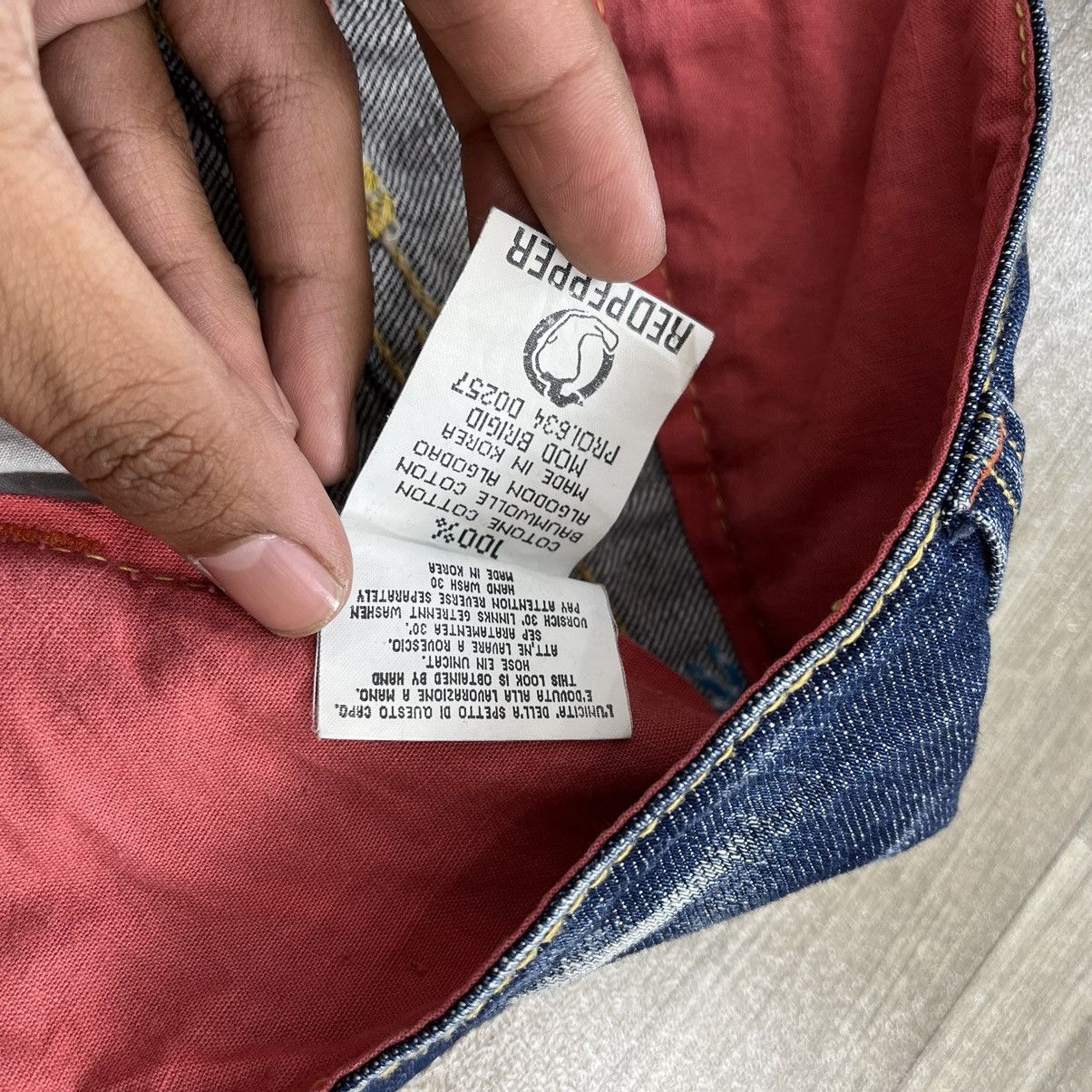 If Six Was Nine × Japanese Brand × Le Grande Bleu (L.G.B.) RedPepper Embroidered Distressed Flared Denim Jeans Bootcut Size 26" / US 2 / IT 38 - 11 Thumbnail