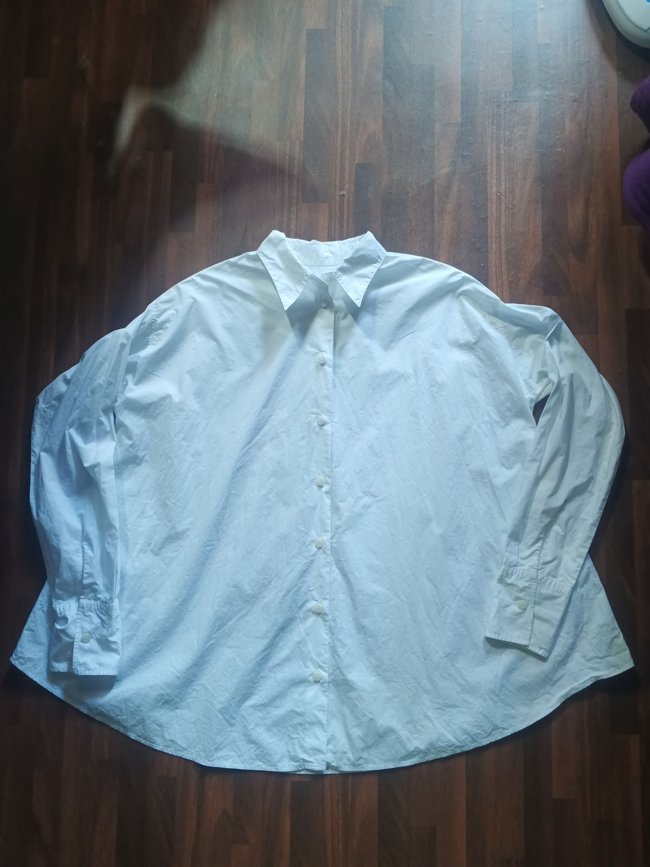 MM6 × Maison Margiela MM6 Maison Margiela Shoulder Wired White Long Sleeve Shirt Size XL / US 12-14 / IT 48-50 - 1 Thumbnail