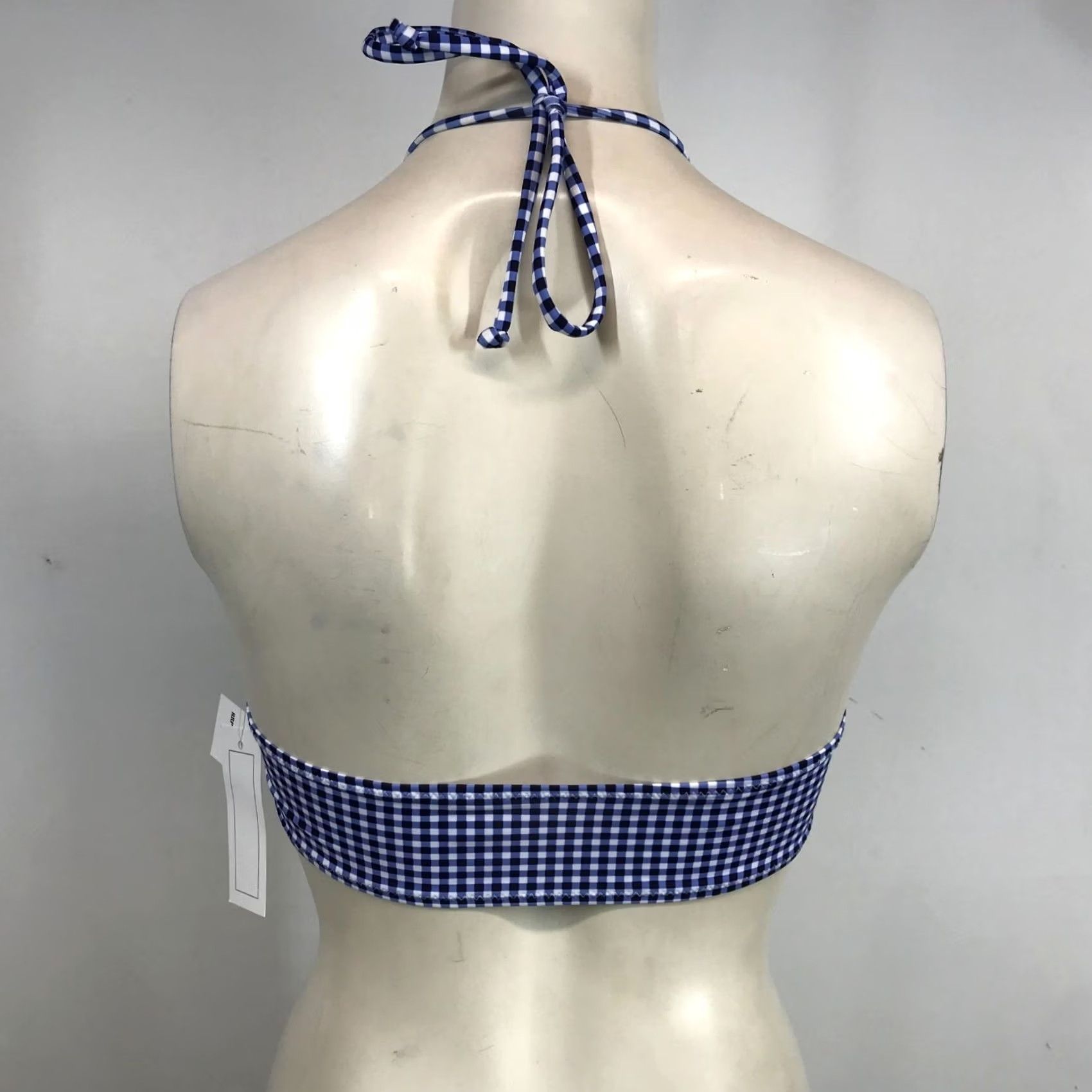 American Apparel AMERICA APPAREL Women Top Halter Padded Blue White Check M Short Description: Not Applicable Size M / US 6-8 / IT 42-44 - 3 Thumbnail