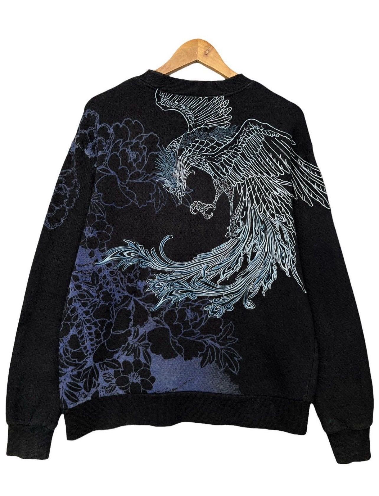 Japanese Brand Karakuri Tamashii Sukajan Phoenix Bird Baggy Boxy Hoodie Size US L / EU 52-54 / 3 - 3 Thumbnail